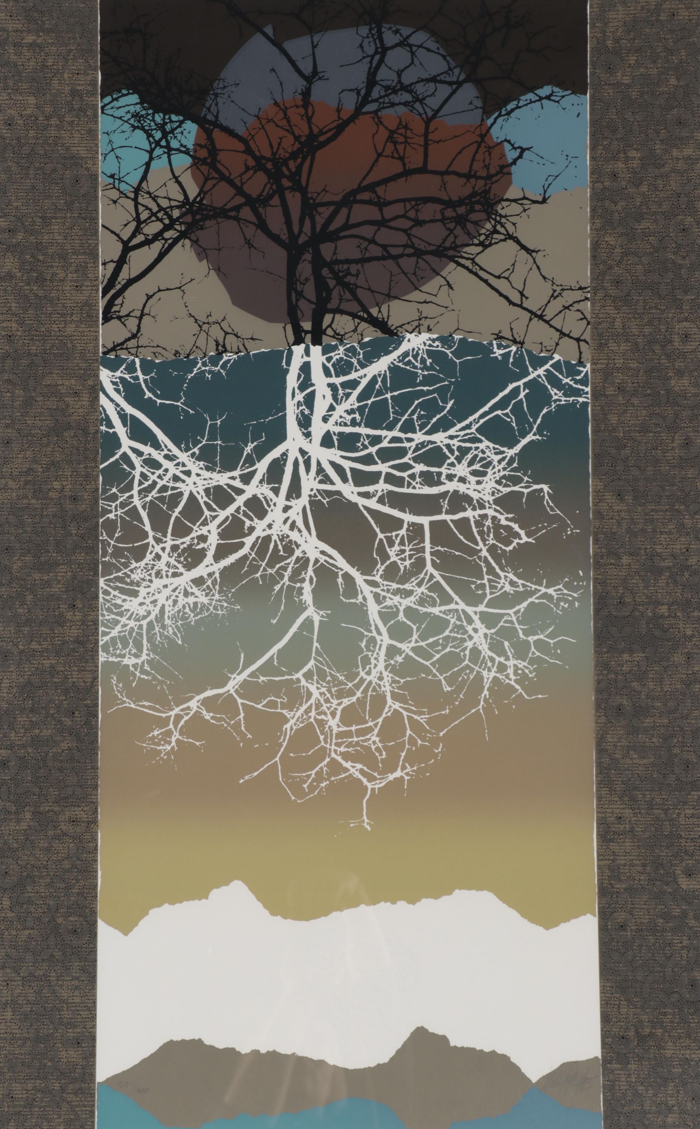 Abstract Landscape Serigraph, Late 20th Century