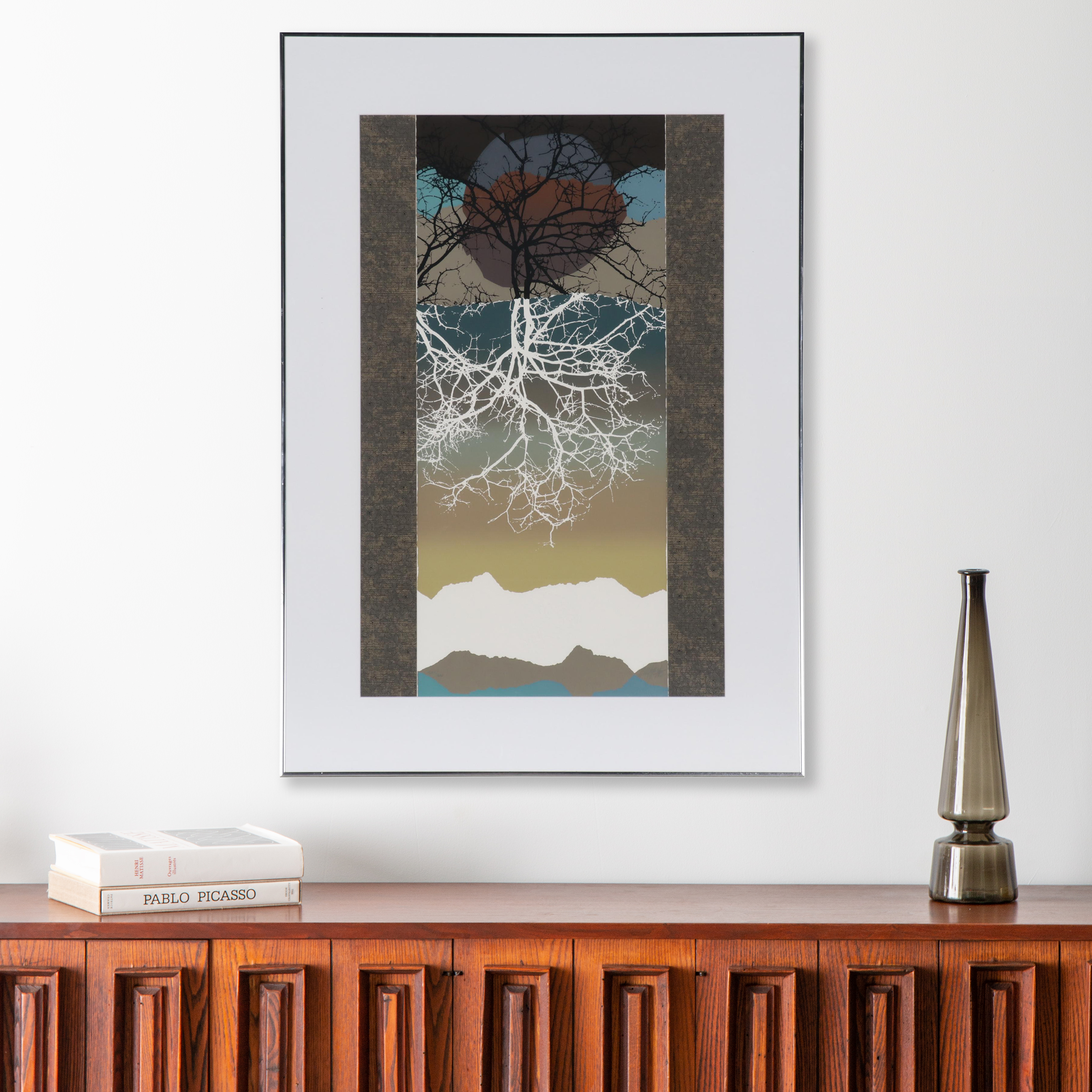 Abstract Landscape Serigraph, Late 20th Century