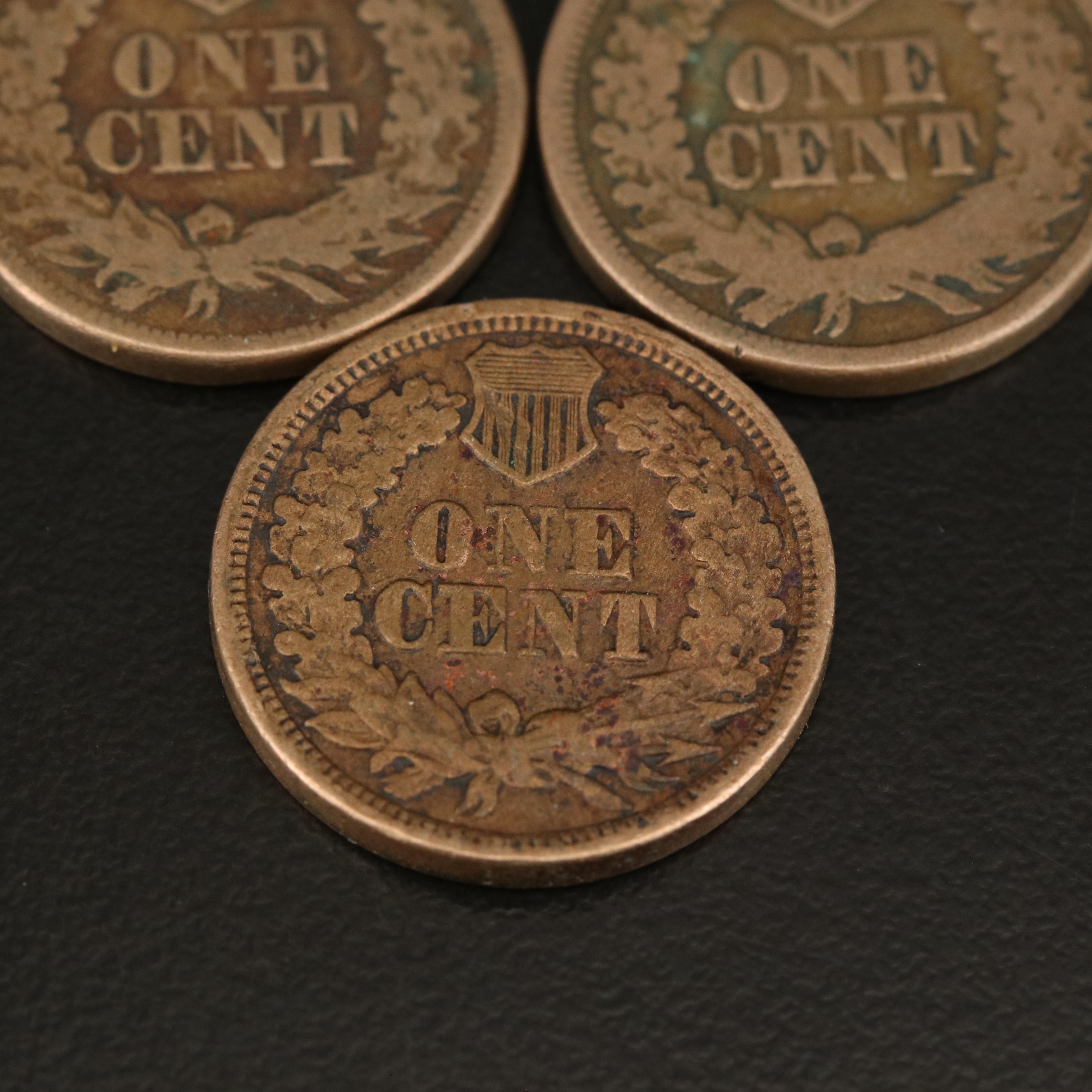 Ten 1863 Indian Cents