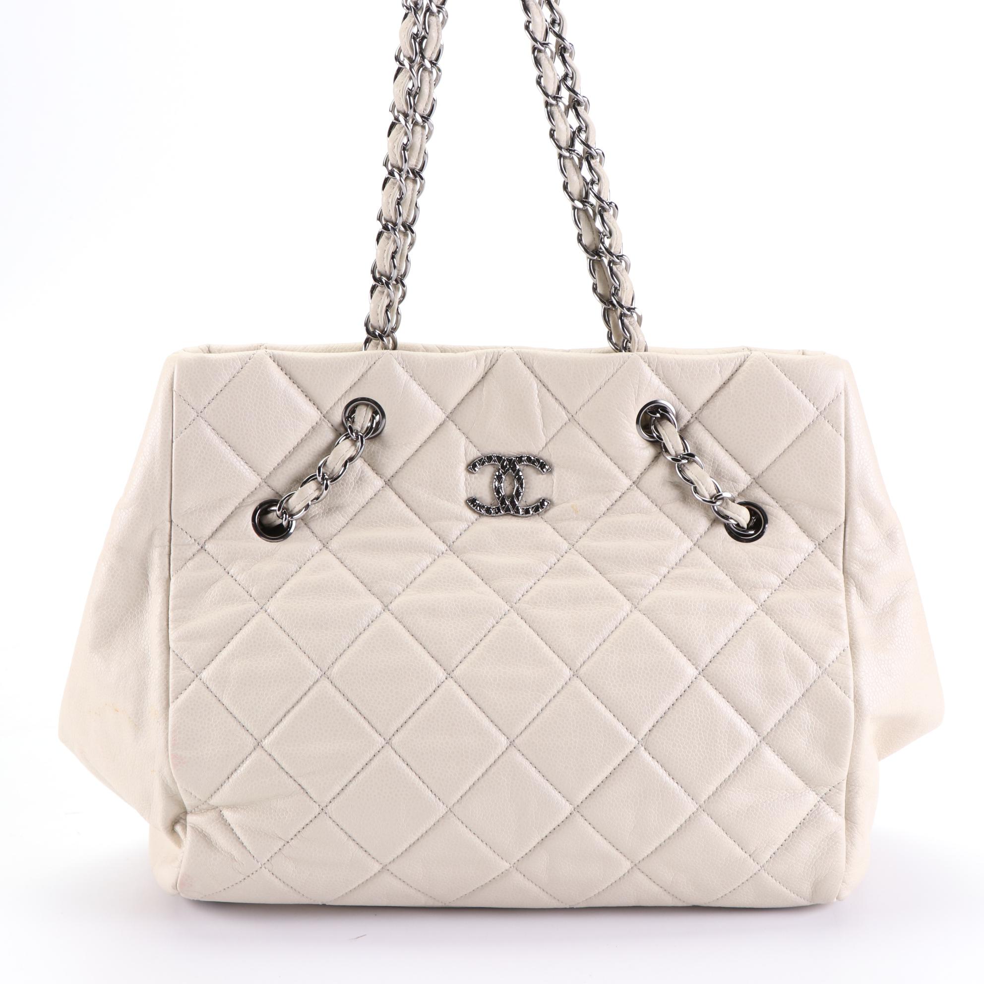Chanel Cells Tote in Quilted Caviar Leather