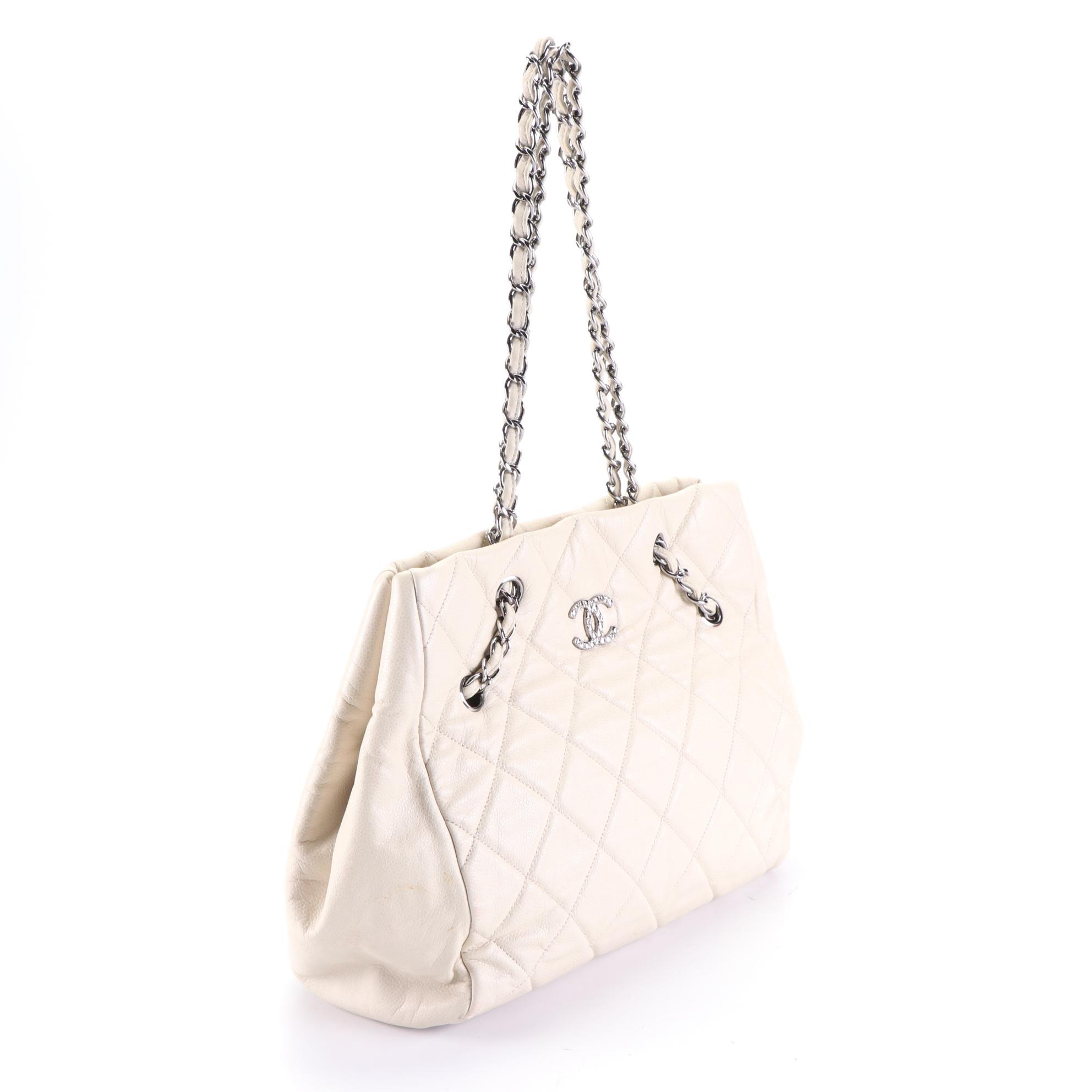 Chanel Cells Tote in Quilted Caviar Leather