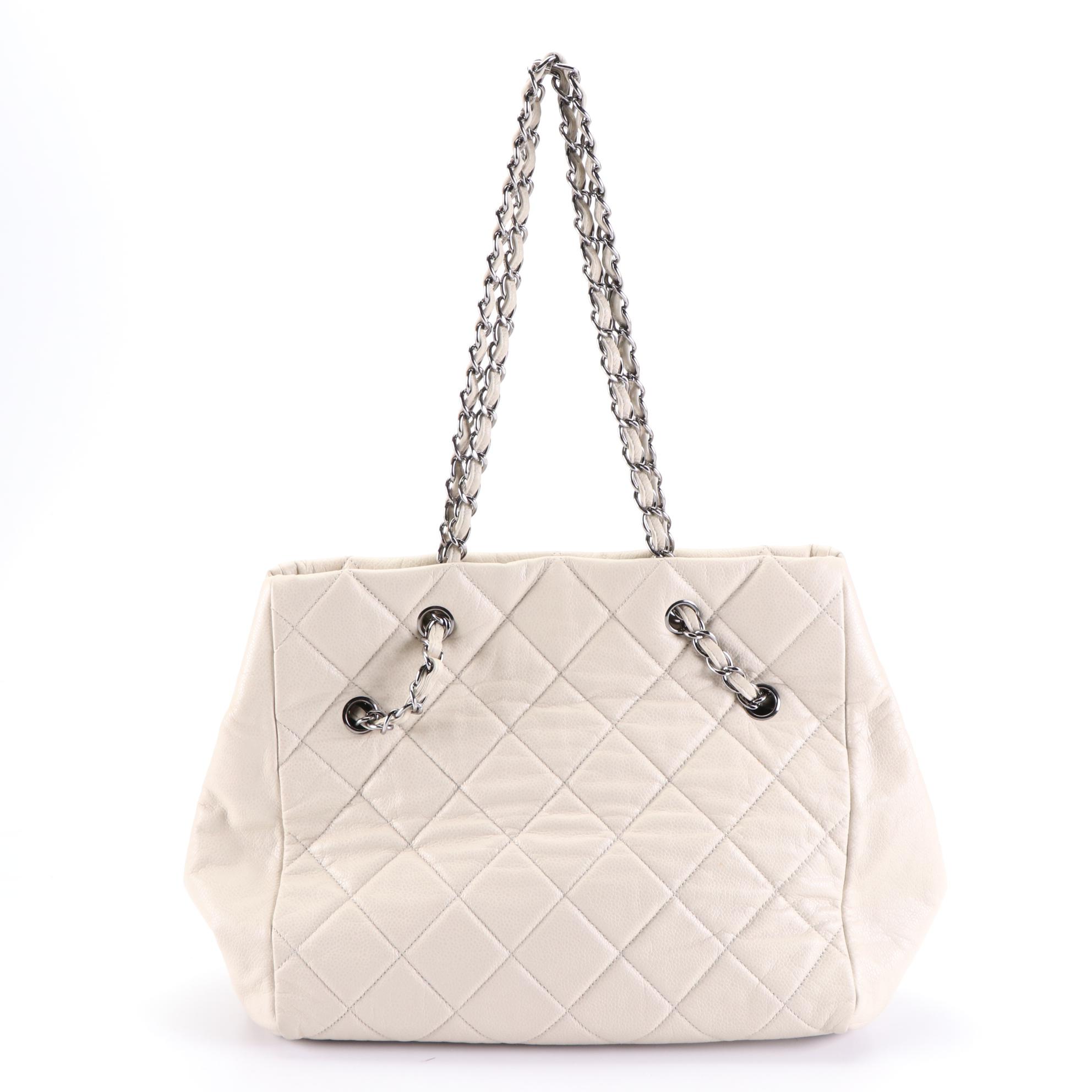 Chanel Cells Tote in Quilted Caviar Leather