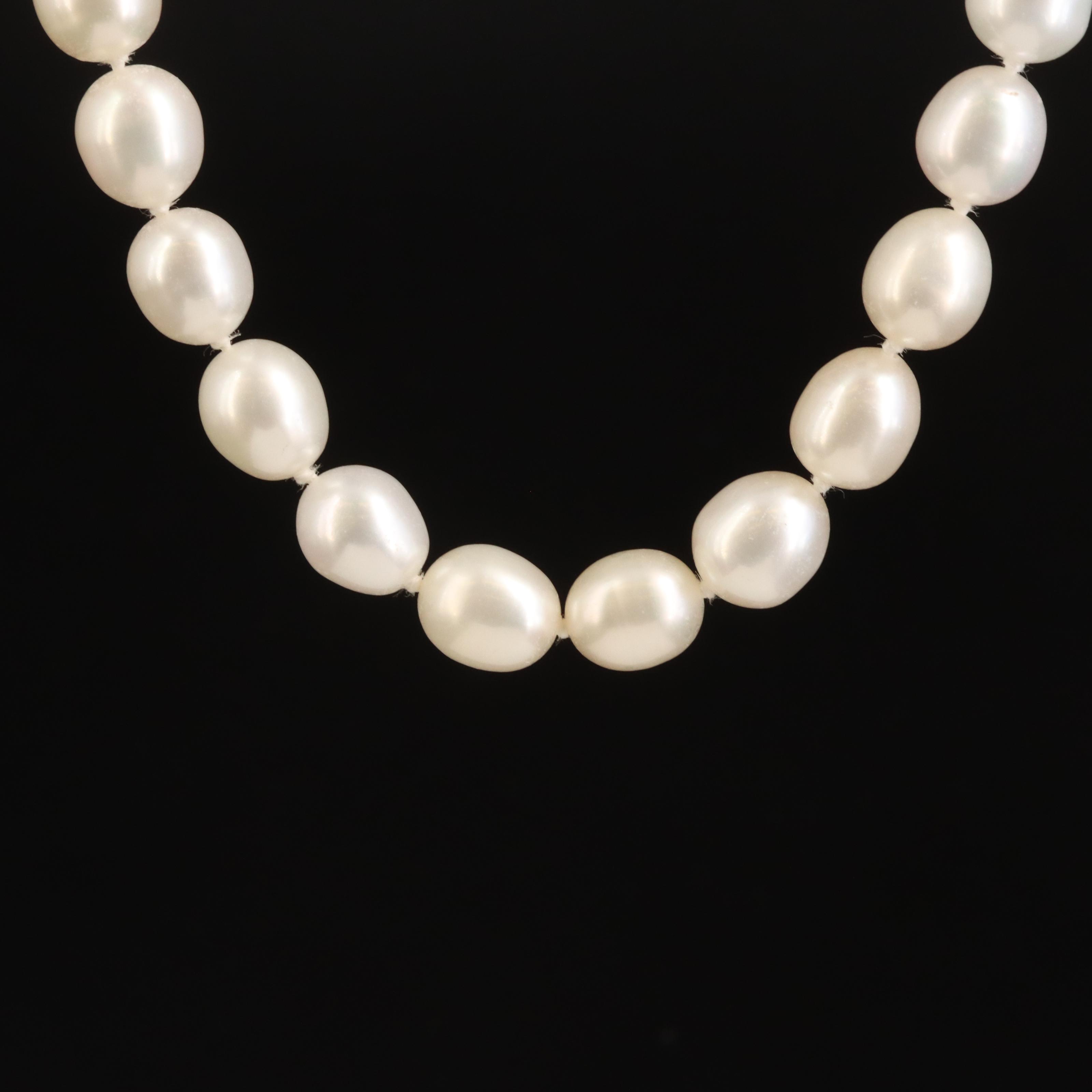 Slane & Slane Pearl Necklace with 18K Clasp