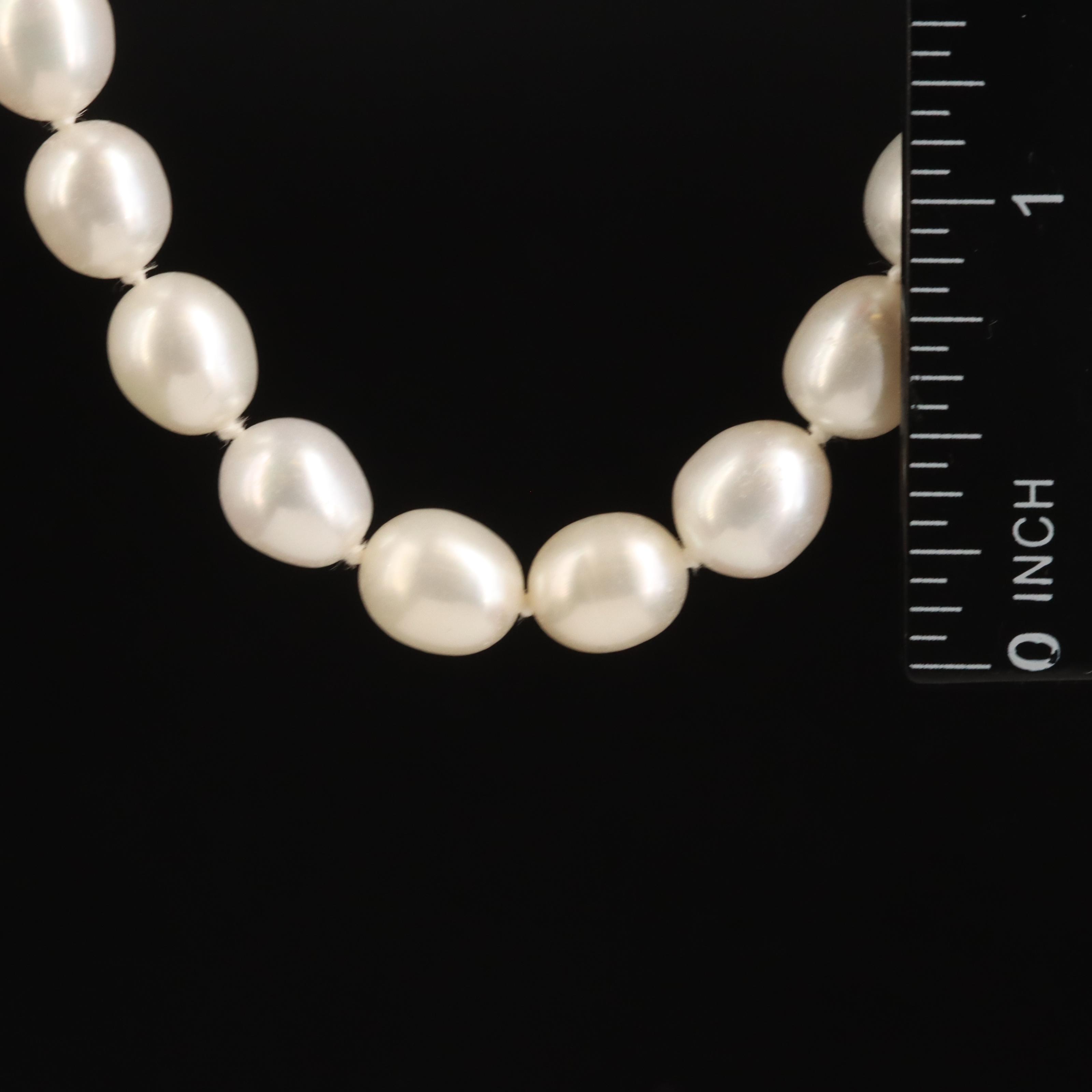 Slane & Slane Pearl Necklace with 18K Clasp