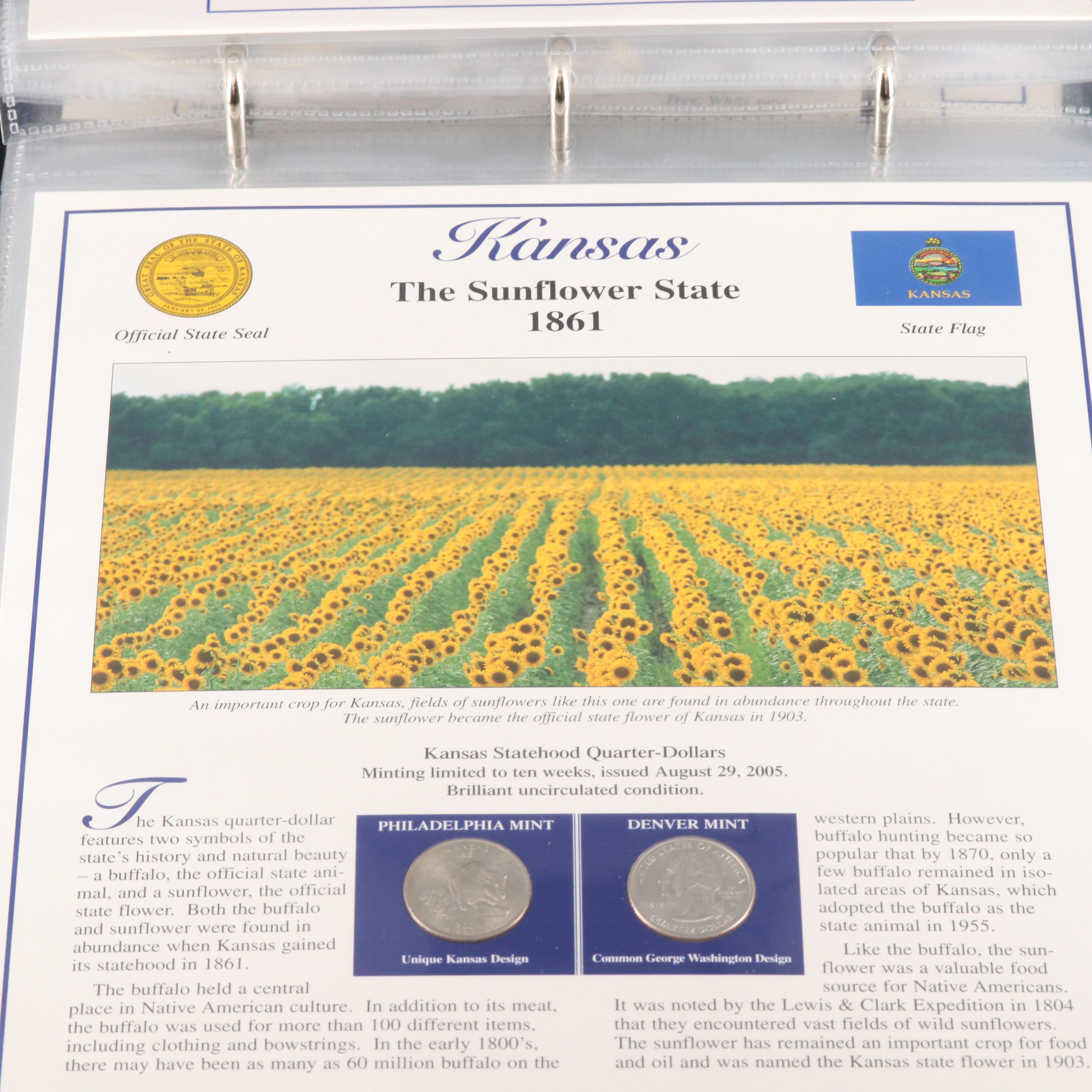 Complete Two Volume Set of U.S. Statehood and Territories Quarters