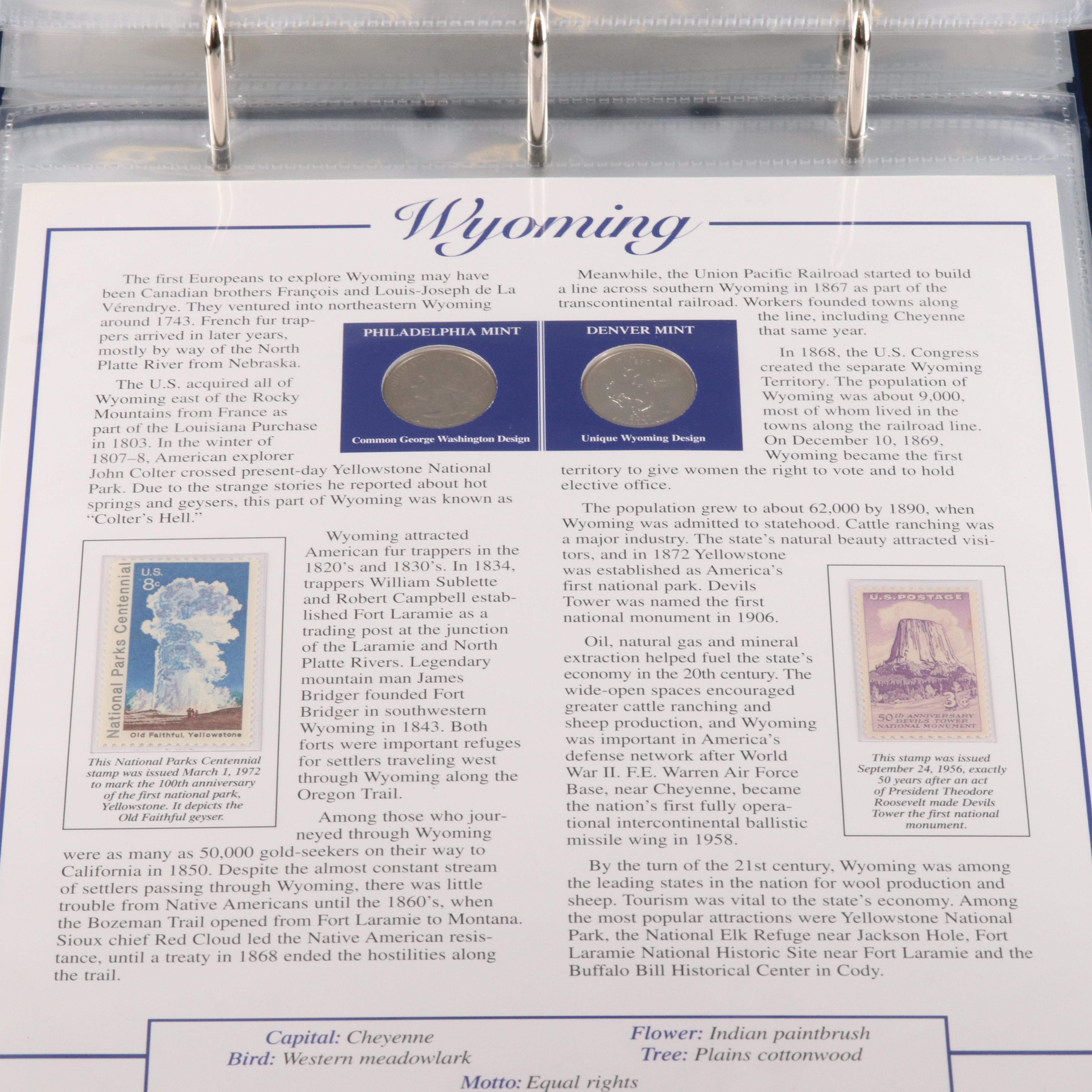 Complete Two Volume Set of U.S. Statehood and Territories Quarters