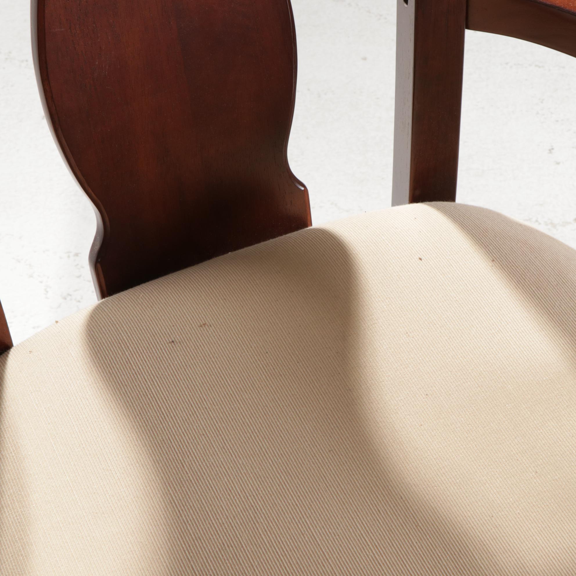 Cherry Multi-Board Games Table with Four Rolling Armchairs