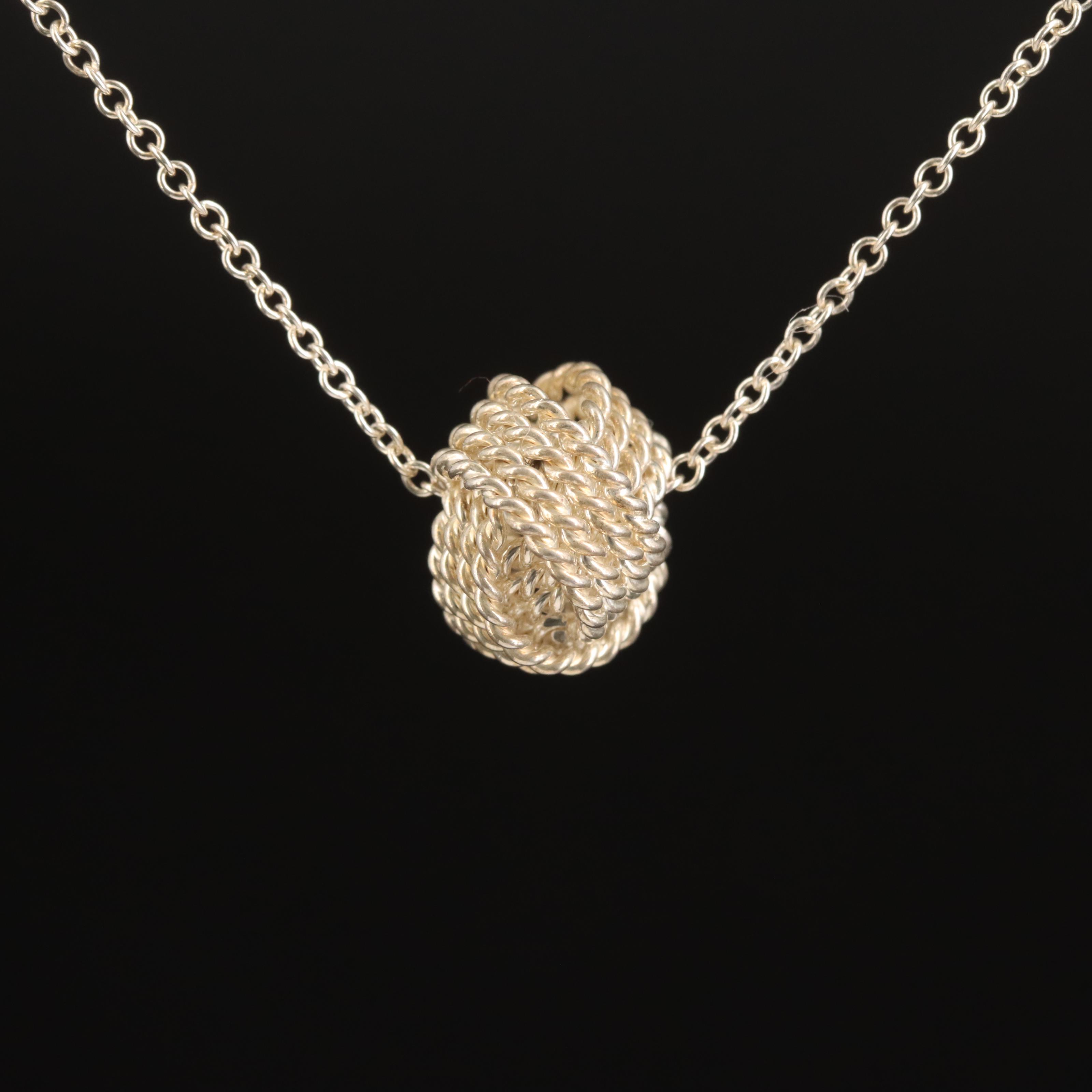 Tiffany & Co. Twist Knot Pendant Necklace