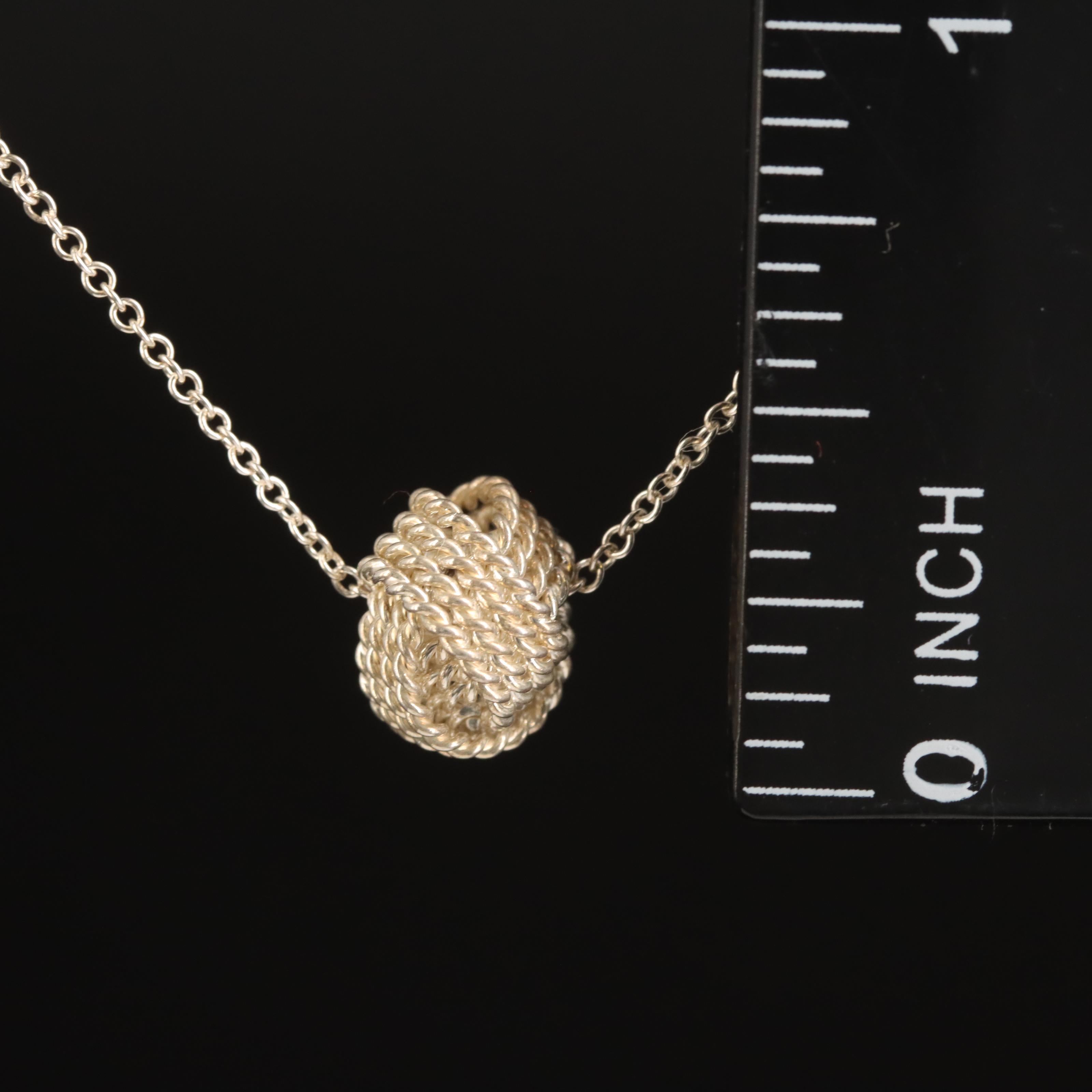Tiffany & Co. Twist Knot Pendant Necklace