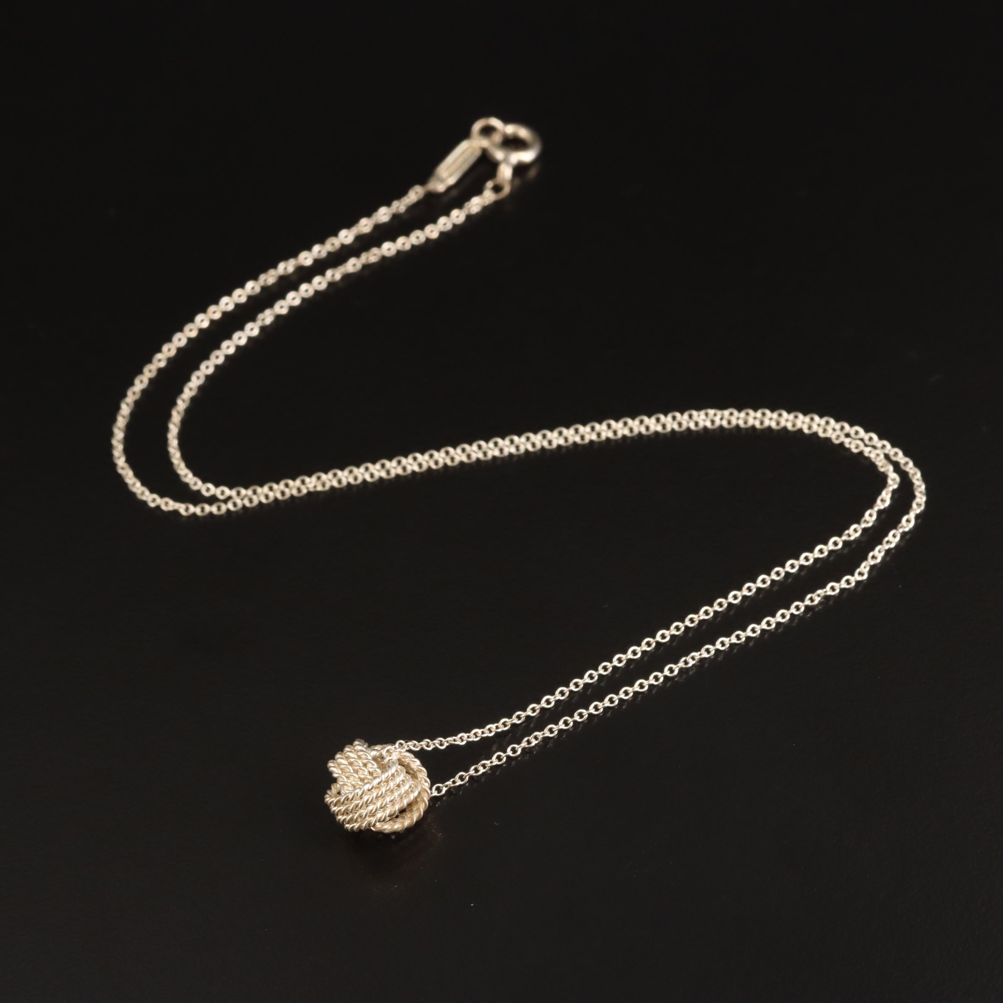 Tiffany & Co. Twist Knot Pendant Necklace