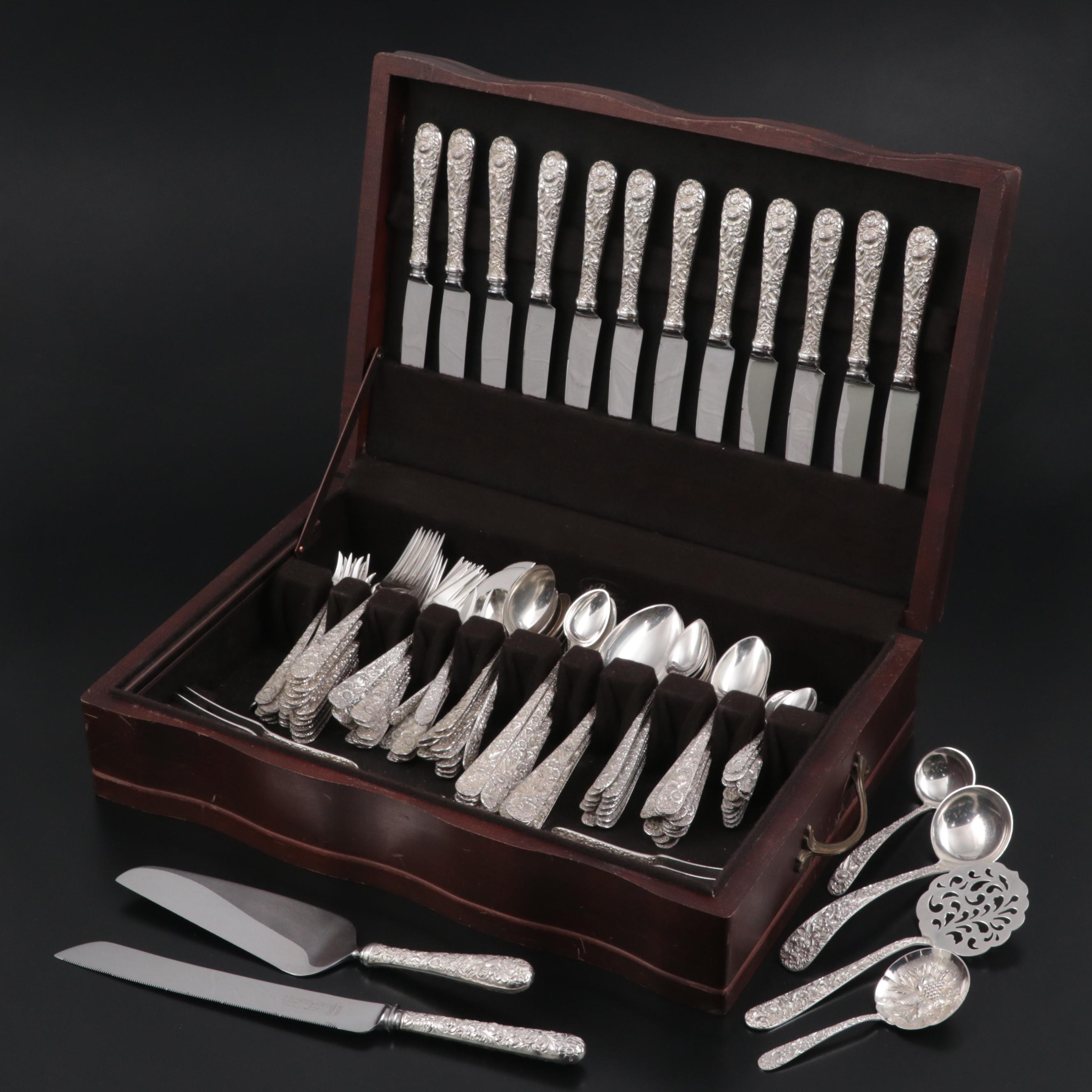 S. Kirk & Son "Repoussé" Sterling Silver Flatware and Serving Utensils