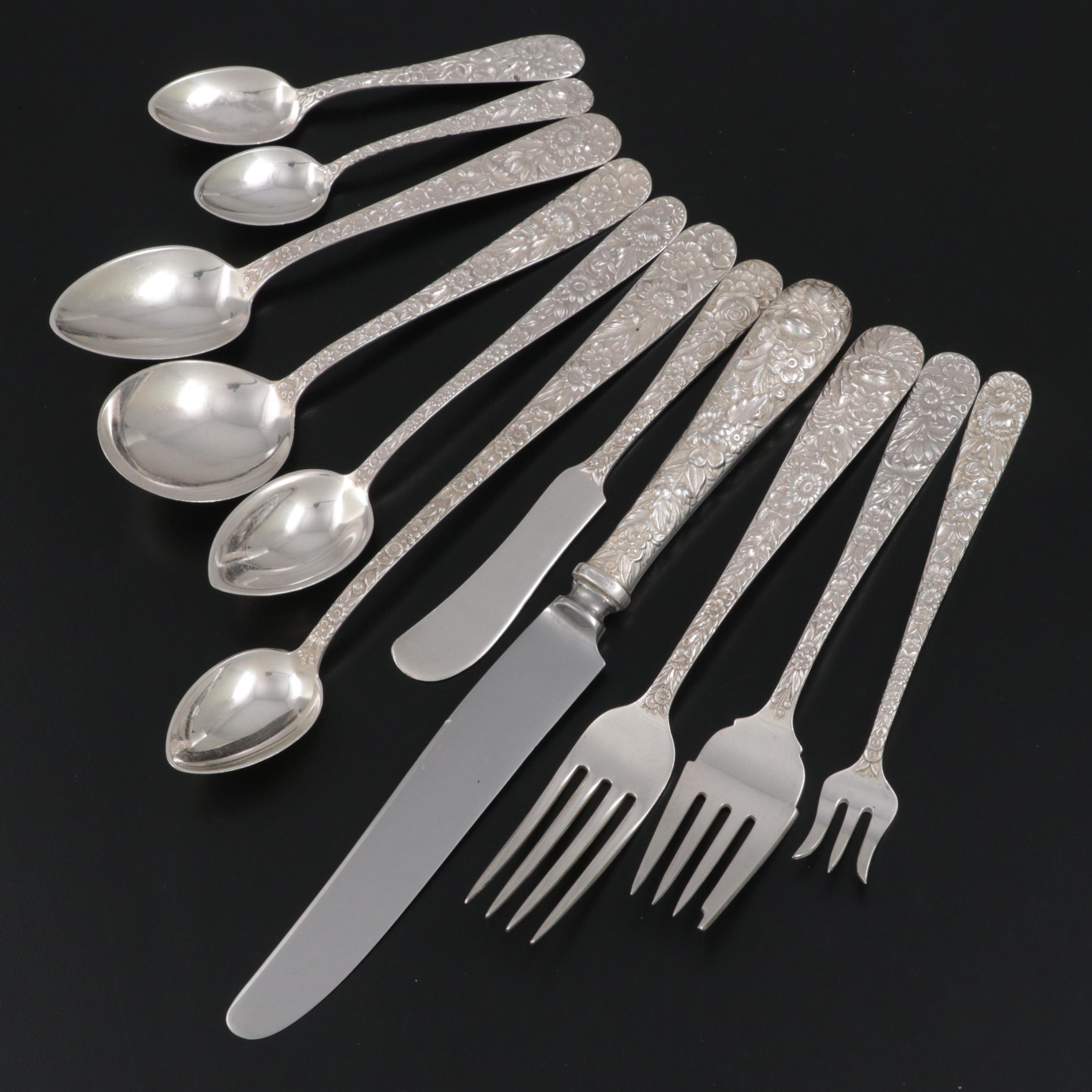 S. Kirk & Son "Repoussé" Sterling Silver Flatware and Serving Utensils