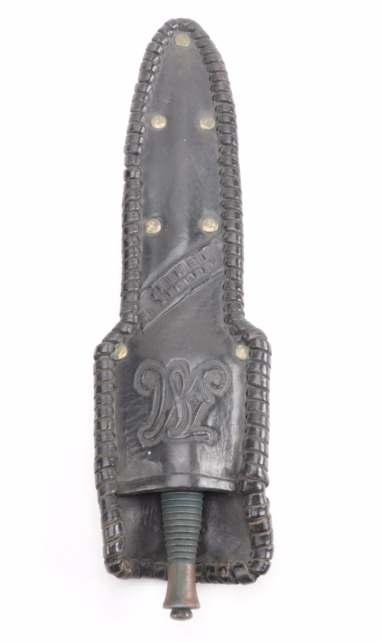 Stewart A. Taylor Bowie Knife, Other Fixed Blade Knives, Black Leather Scabbards