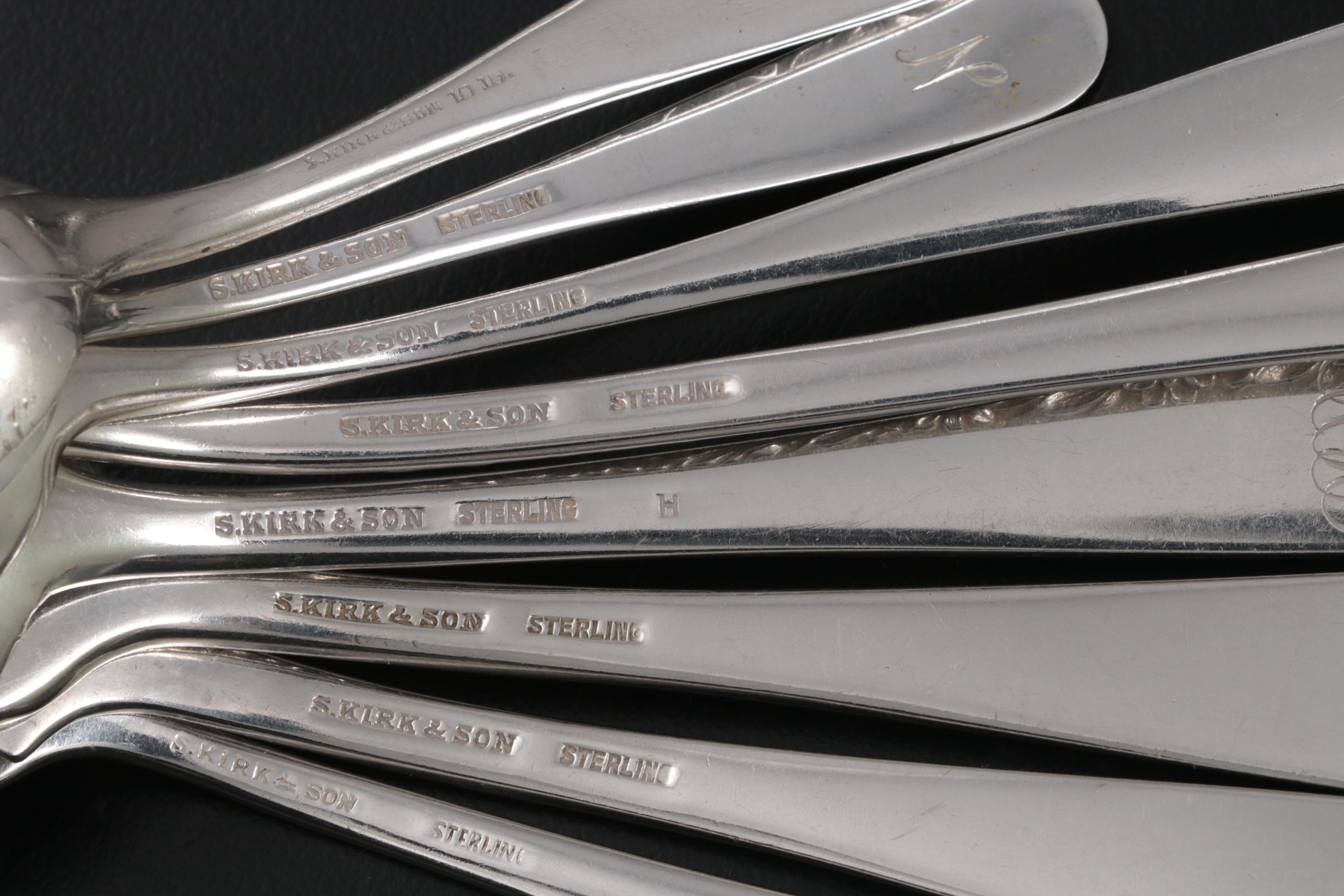 S. Kirk & Son "Repoussé" Sterling Silver Flatware and Serving Utensils