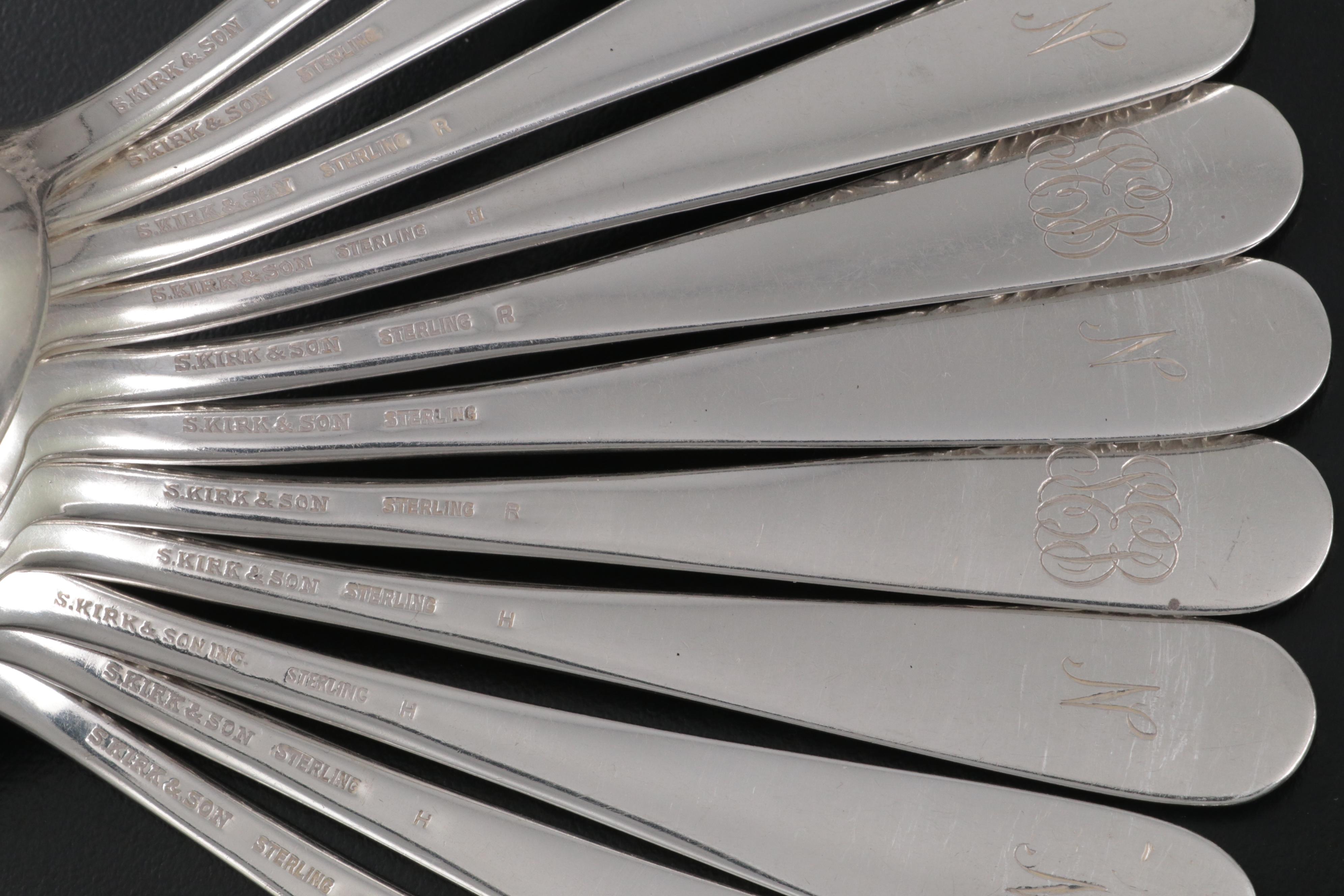 S. Kirk & Son "Repoussé" Sterling Silver Flatware and Serving Utensils