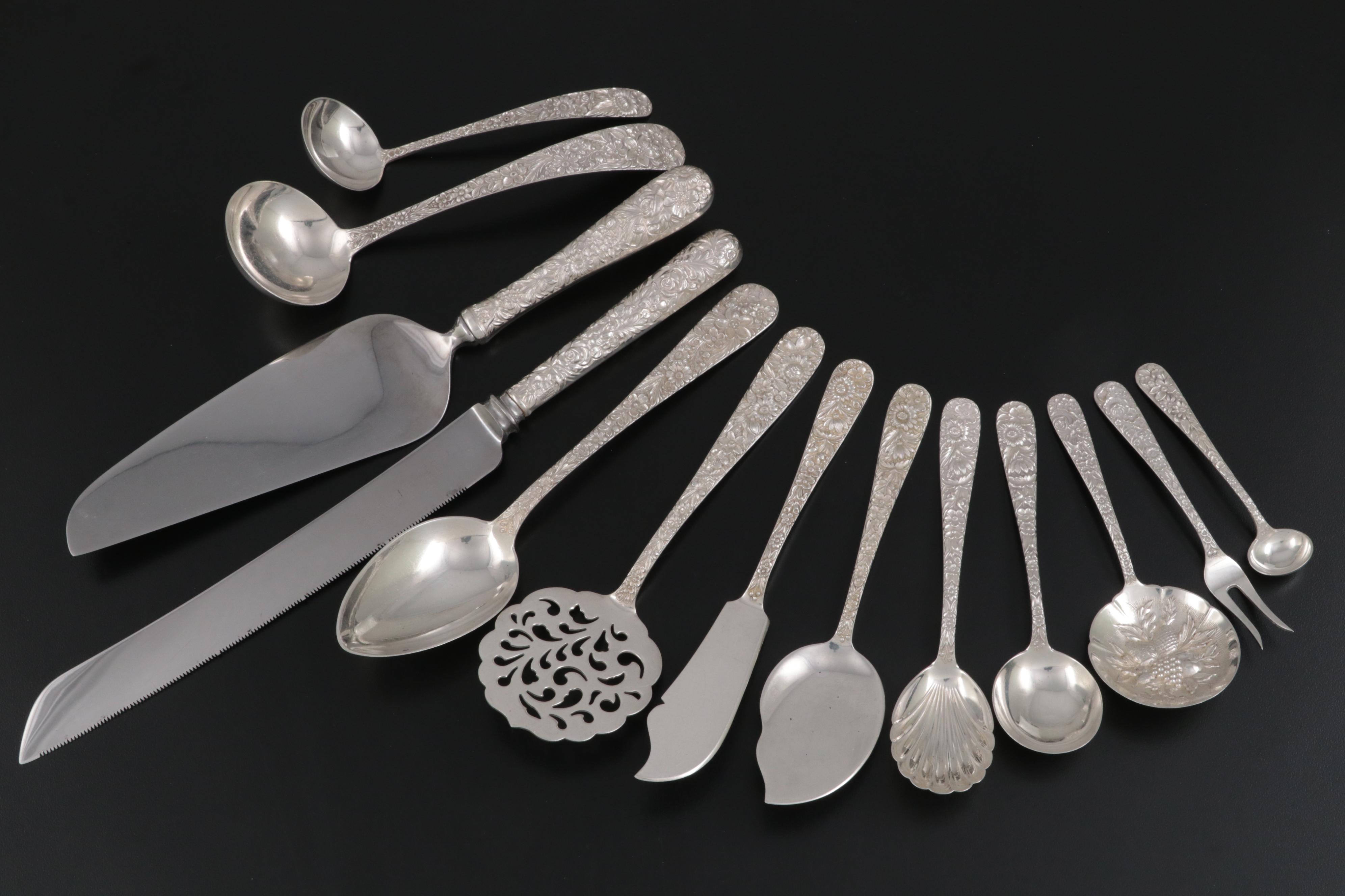 S. Kirk & Son "Repoussé" Sterling Silver Flatware and Serving Utensils
