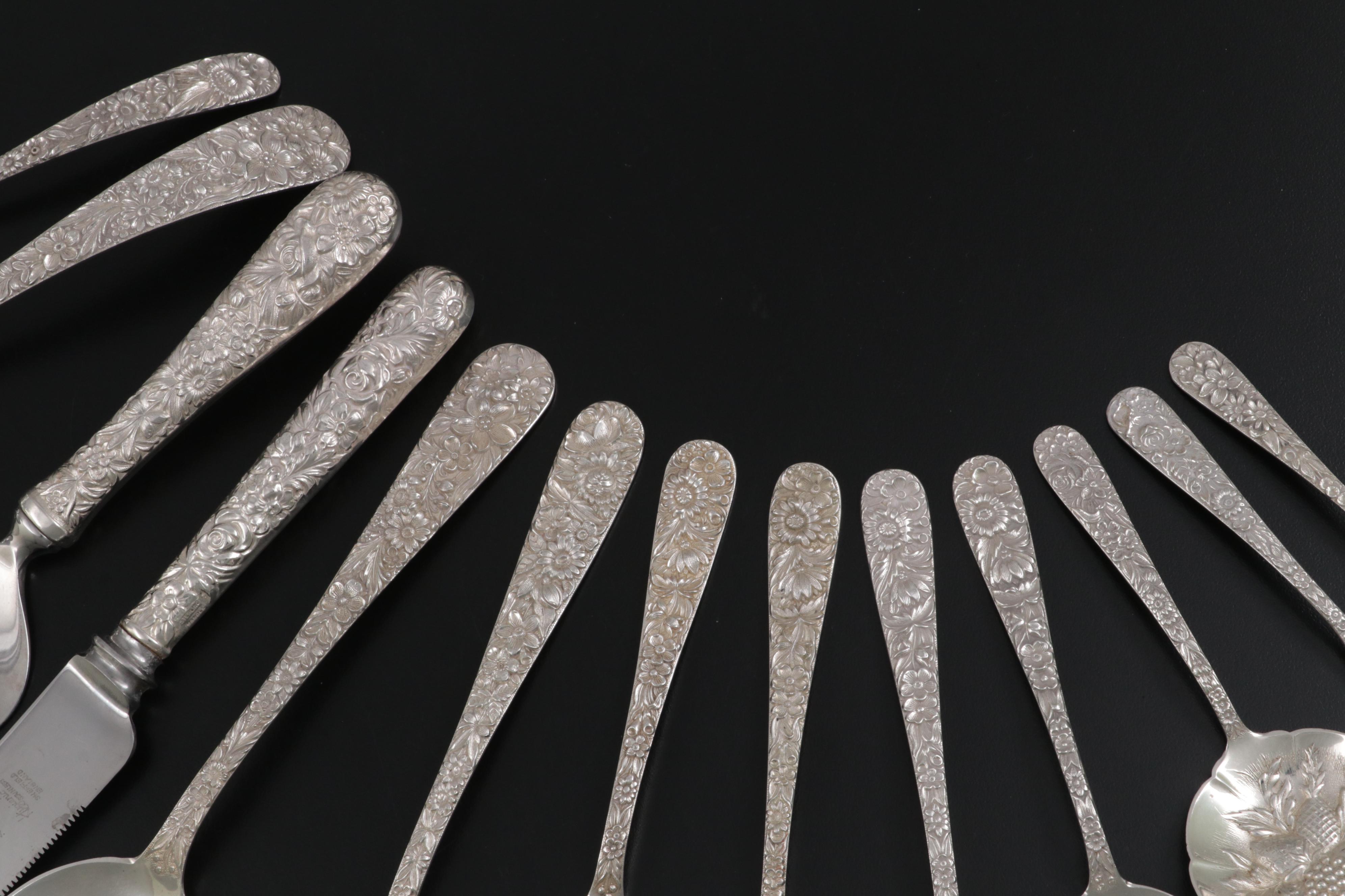 S. Kirk & Son "Repoussé" Sterling Silver Flatware and Serving Utensils