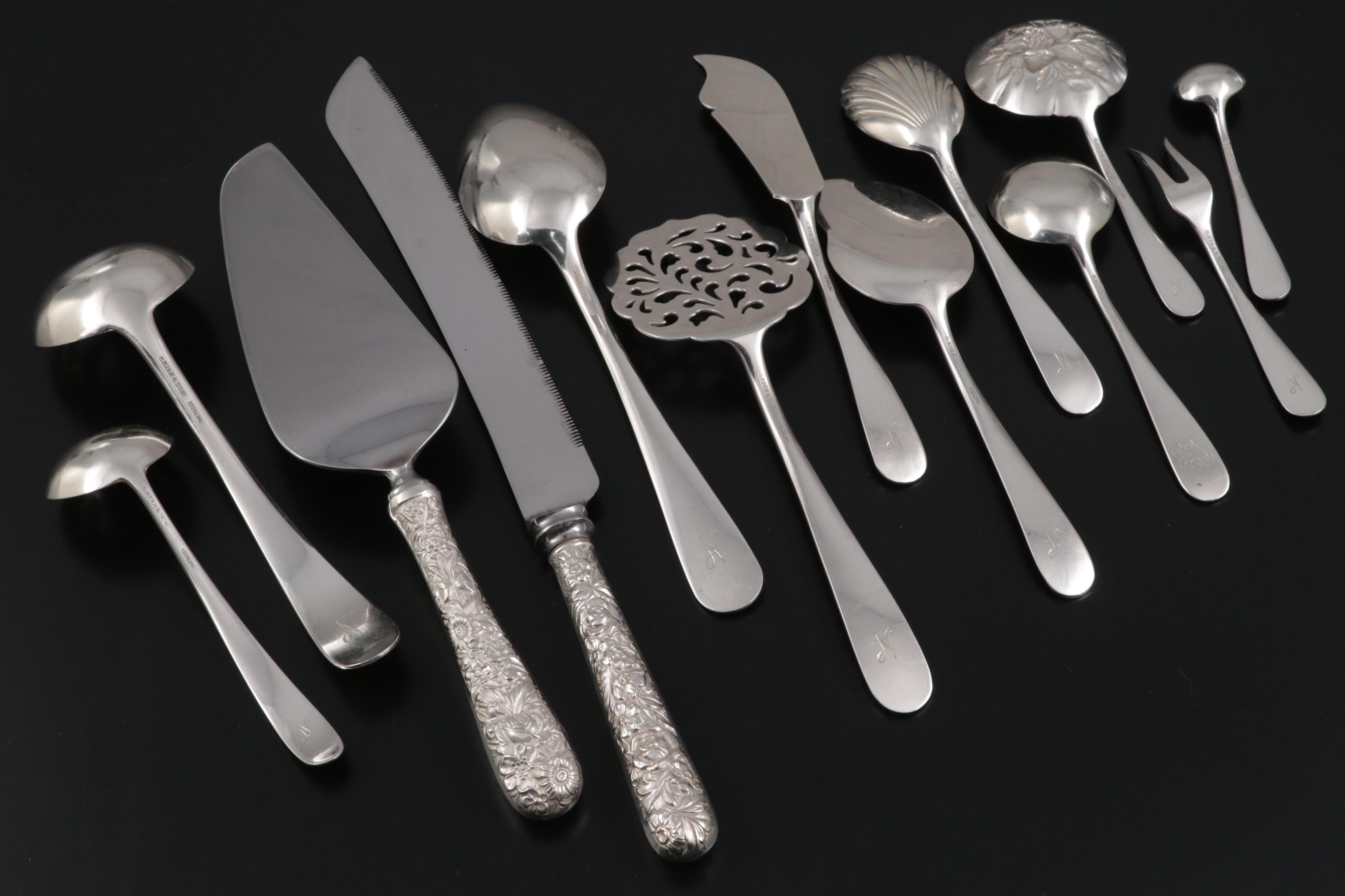 S. Kirk & Son "Repoussé" Sterling Silver Flatware and Serving Utensils