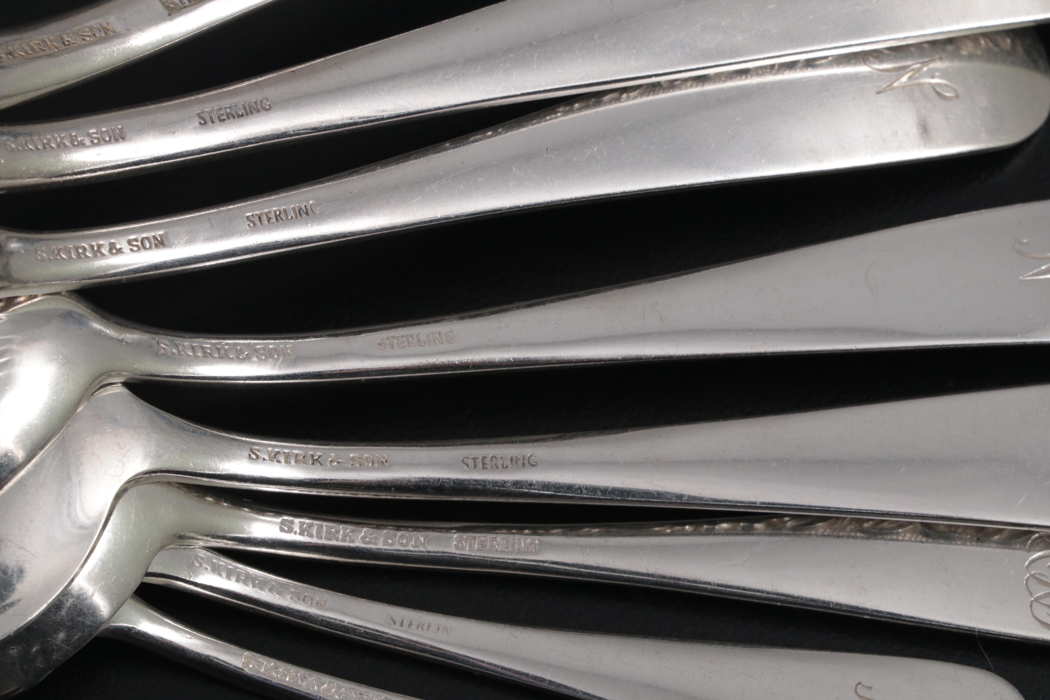 S. Kirk & Son "Repoussé" Sterling Silver Flatware and Serving Utensils