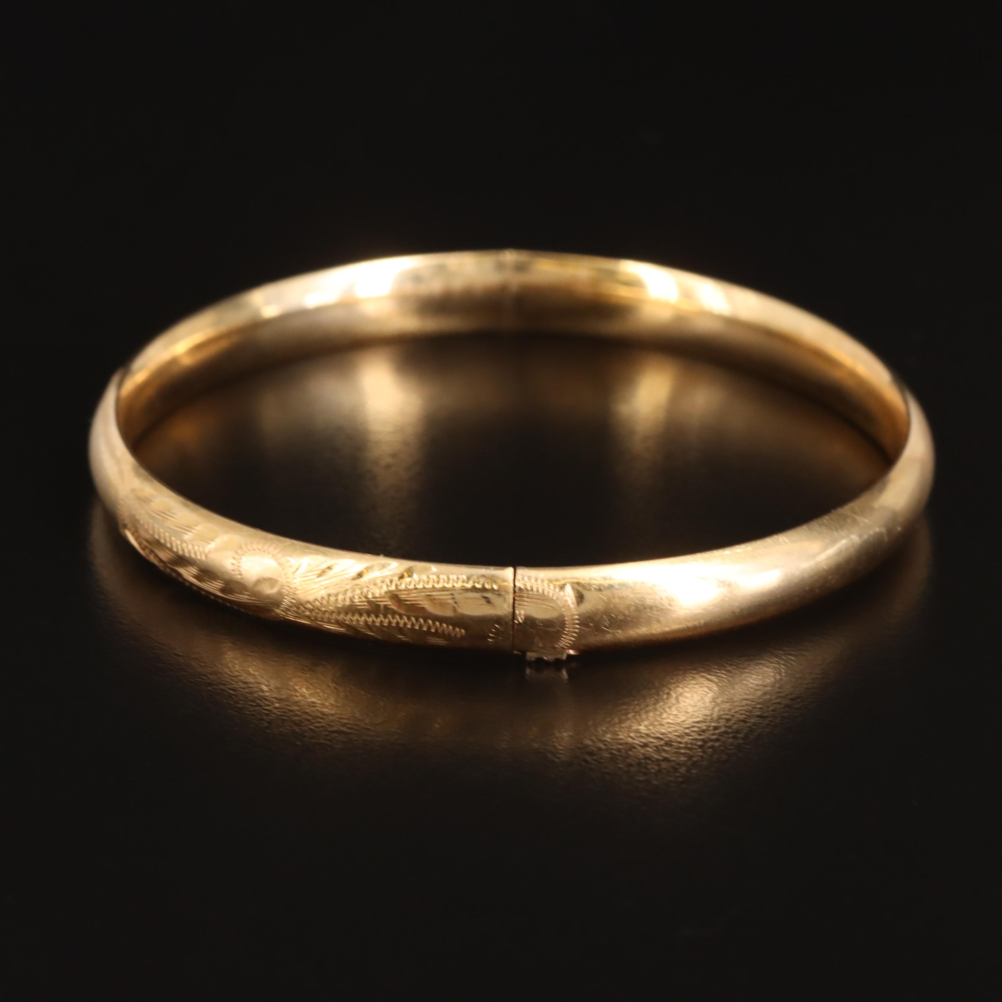 Bailey Banks & Biddle 14K Scrollwork Bangle