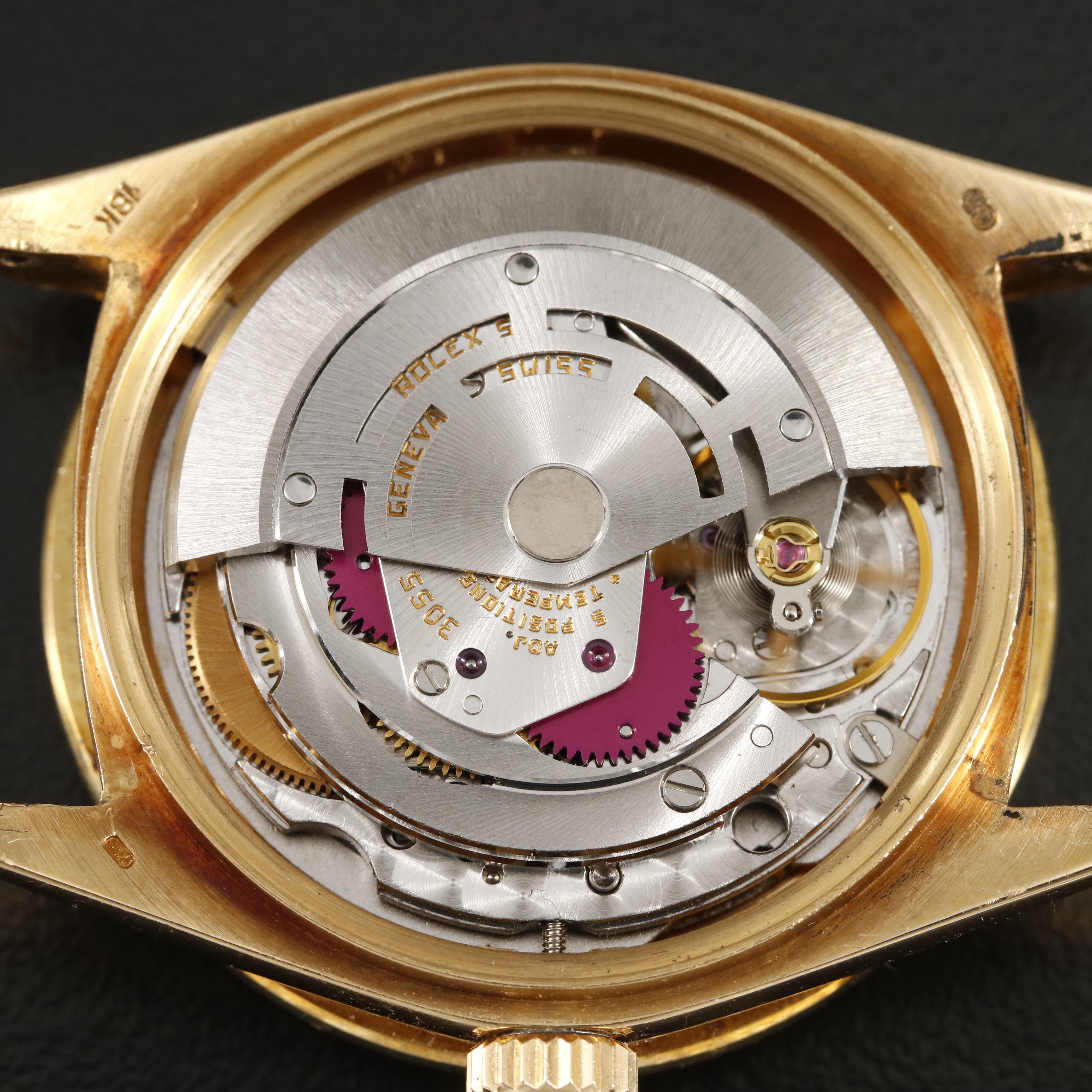 18K Rolex Day-Date President 2.50 CTW Diamond Bezel Watch