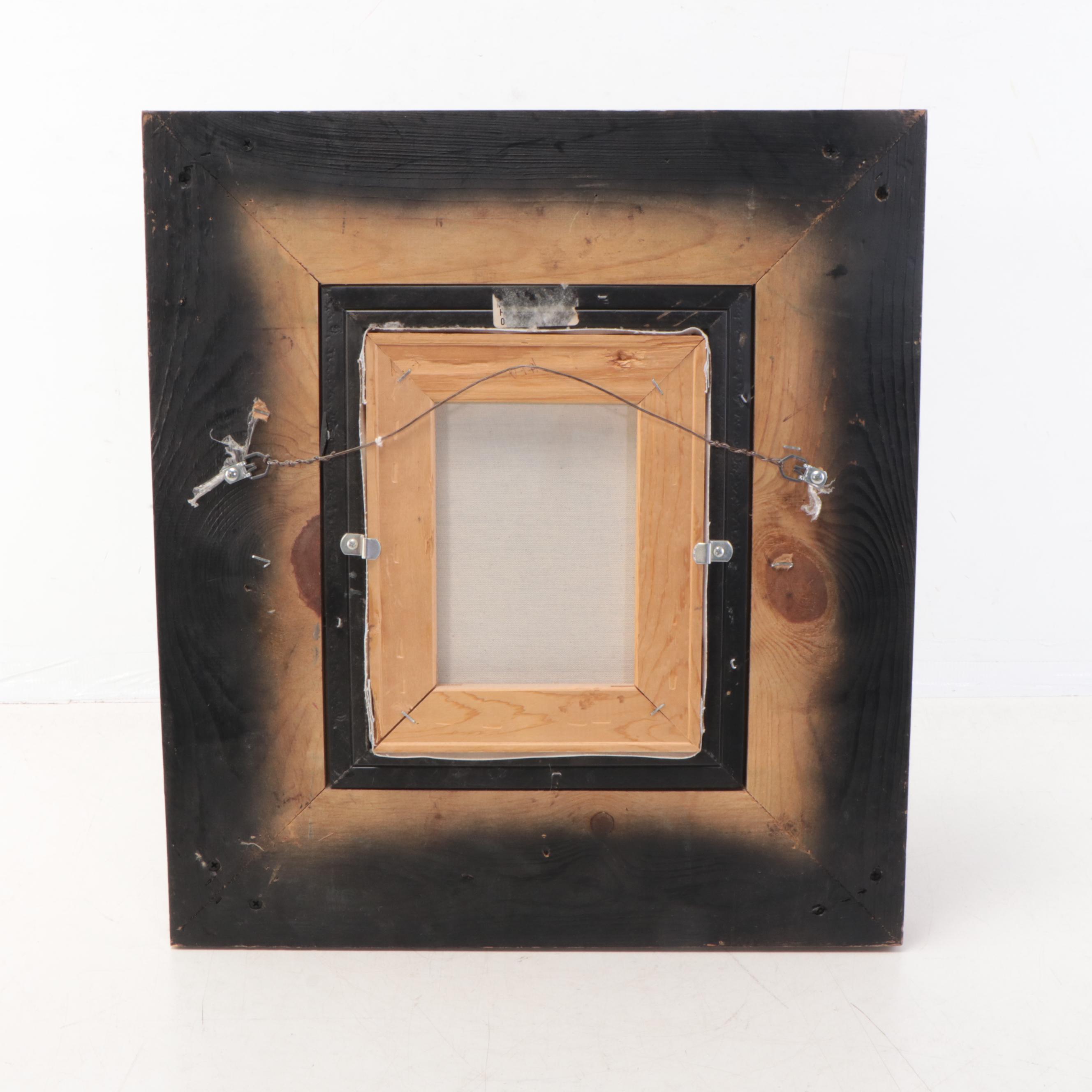 Oil Painting of Giraffe in Landscape