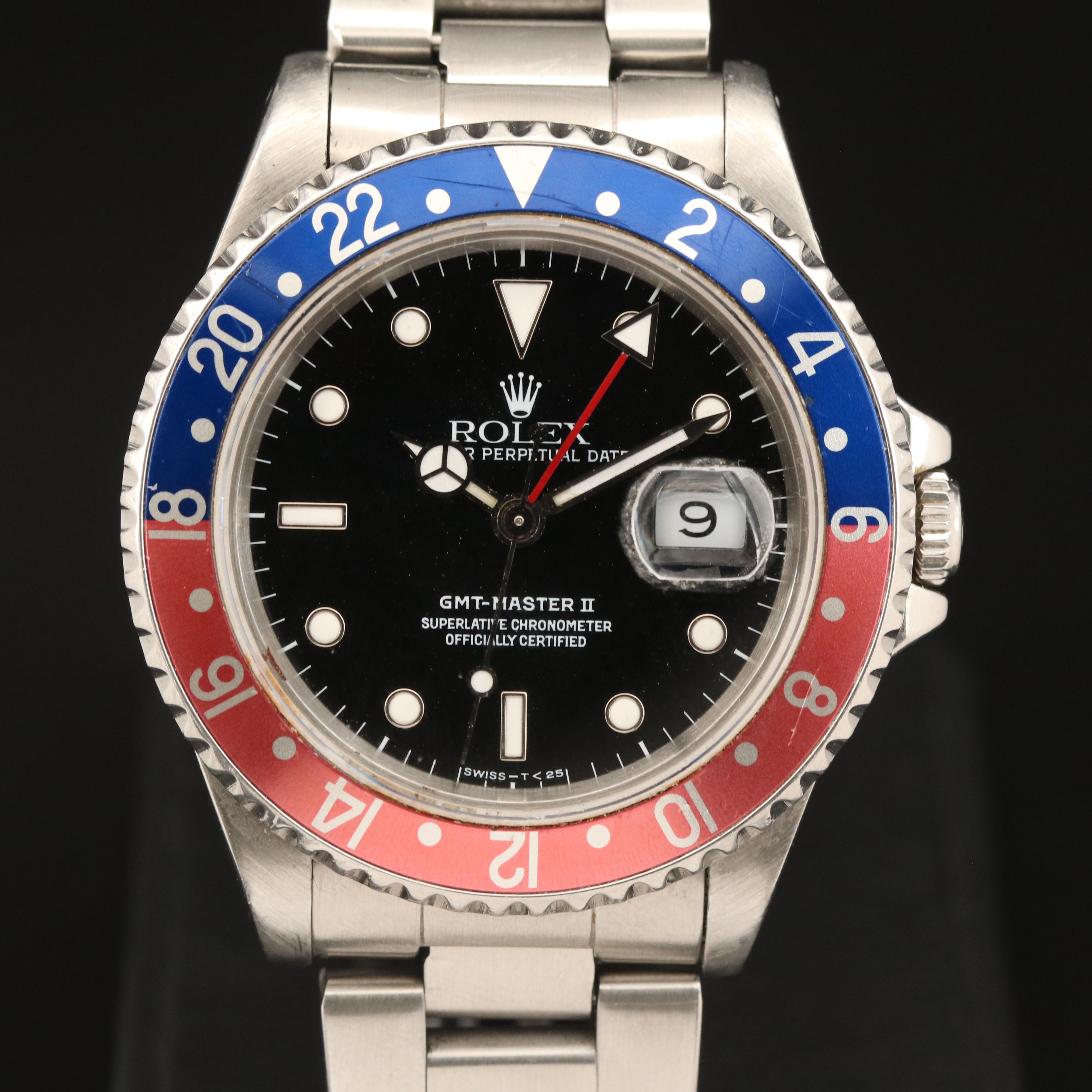 1990-91 Rolex GMT-Master II Pepsi Bezel Watch