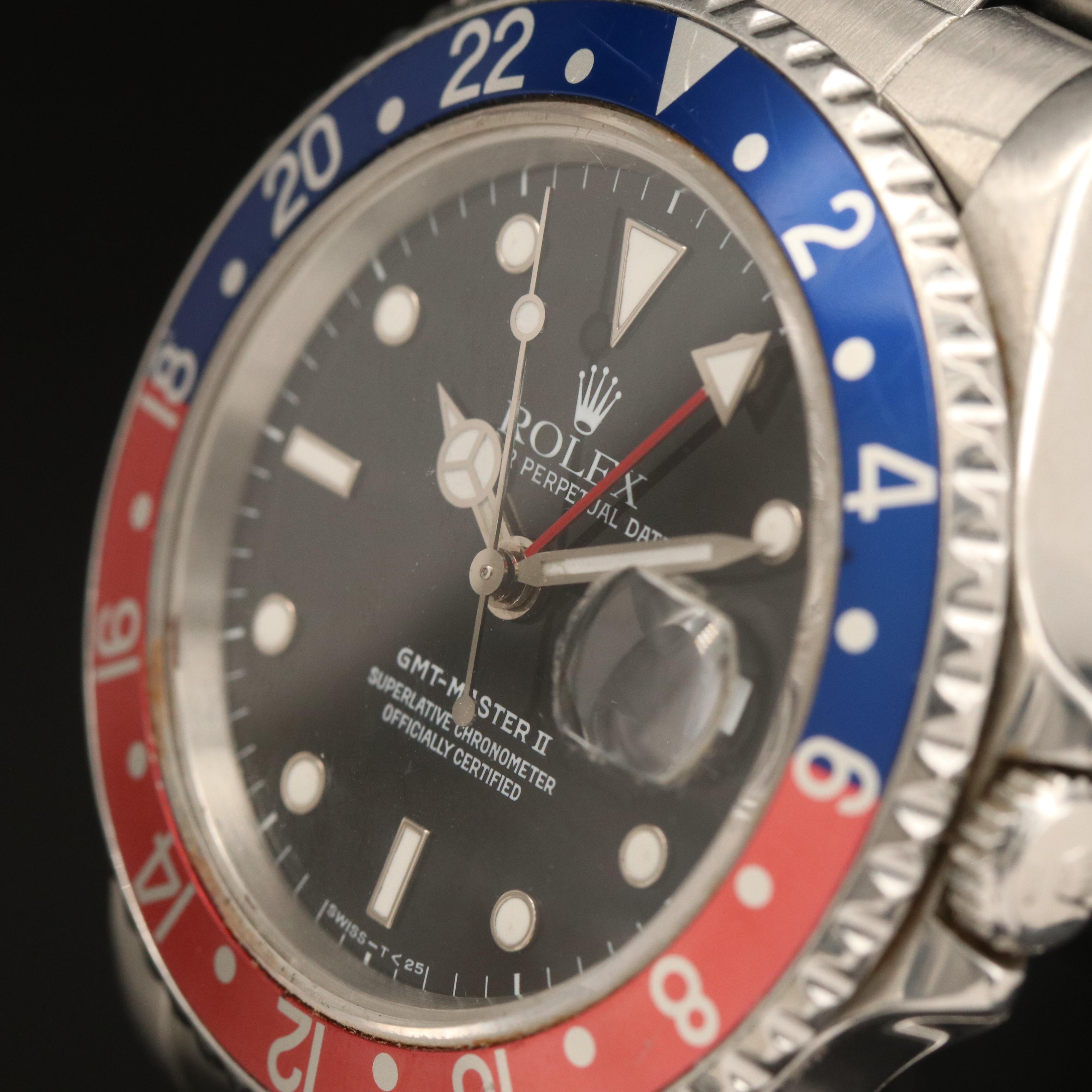 1990-91 Rolex GMT-Master II Pepsi Bezel Watch