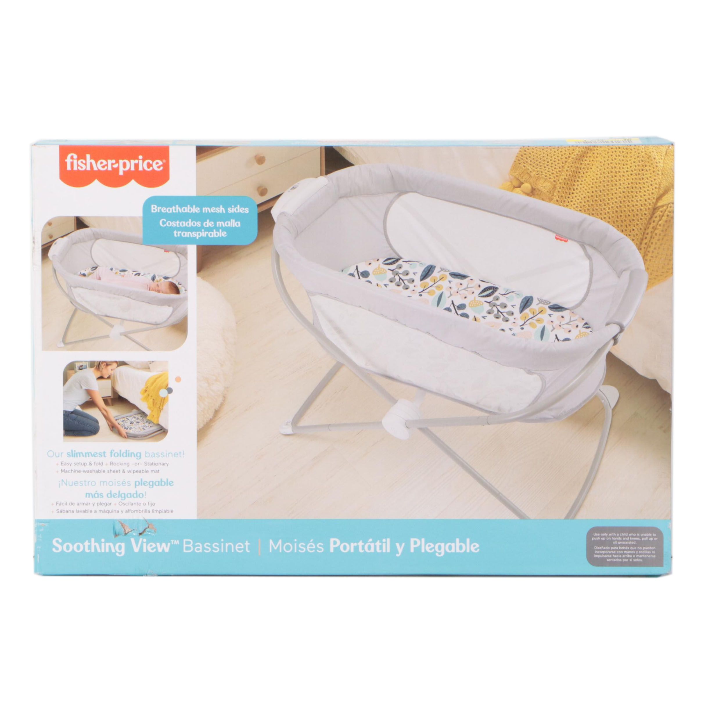 Fisher-Price Soothing View Folding Bassinet