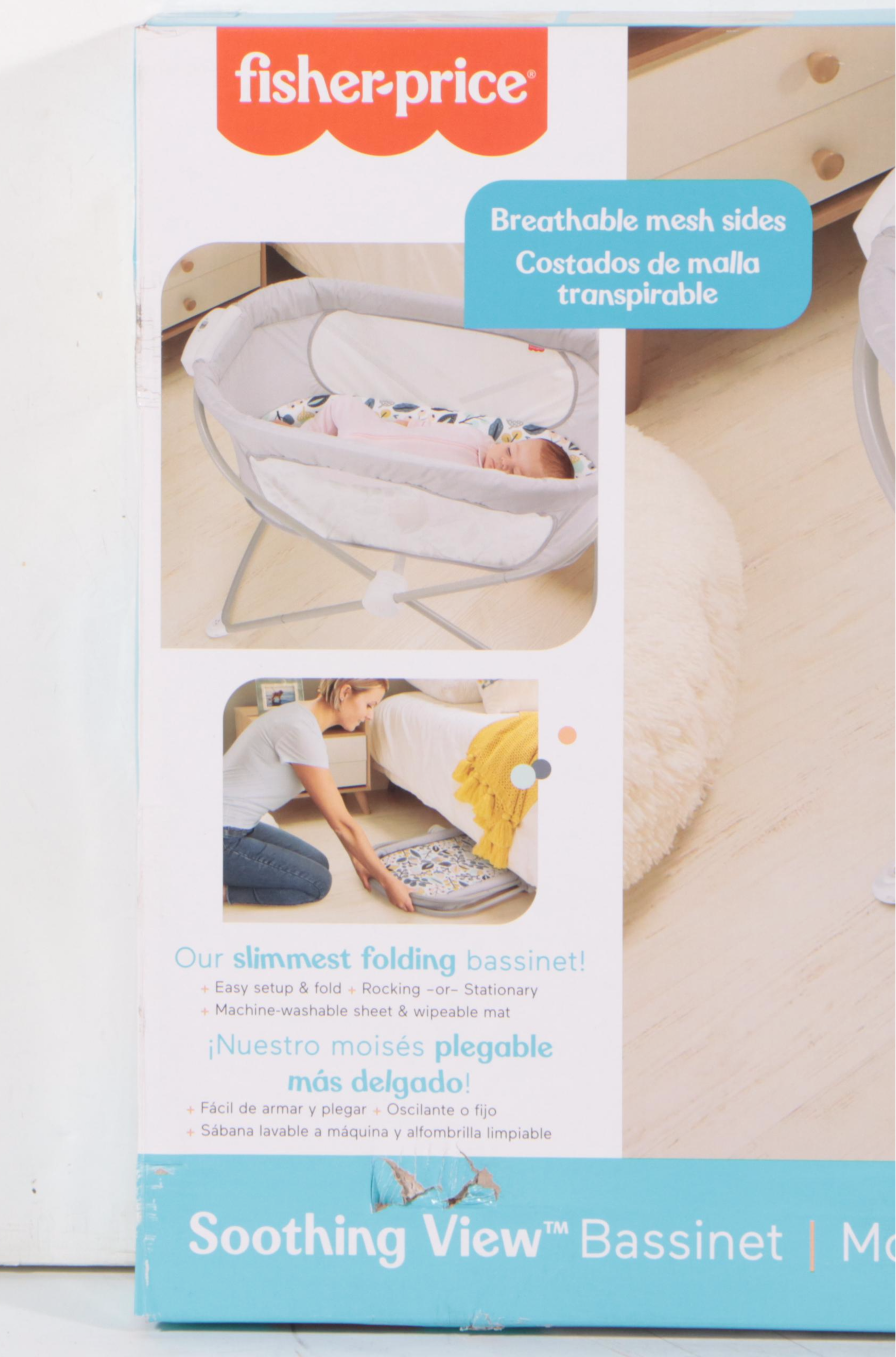 Fisher-Price Soothing View Folding Bassinet