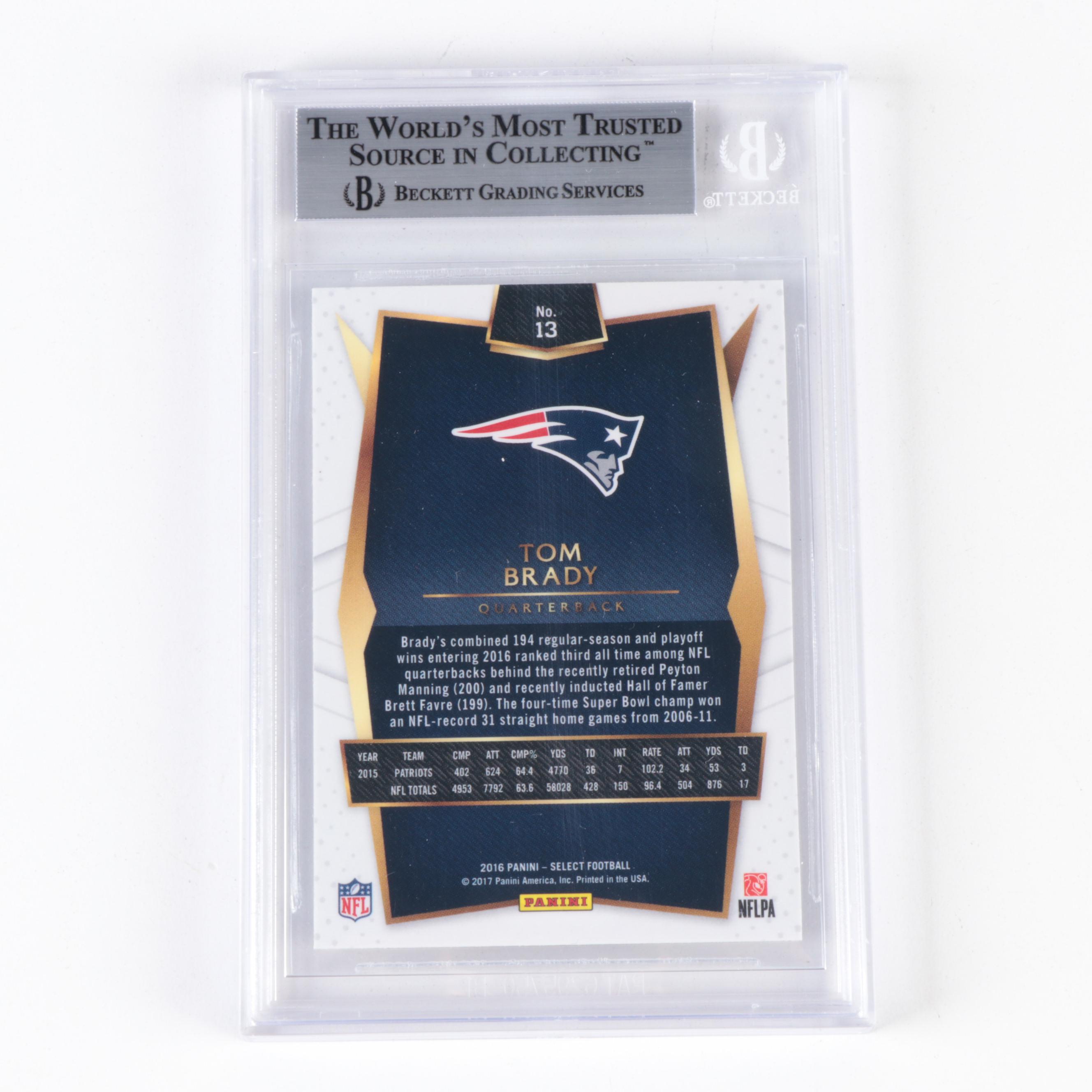 2016 Panini Select Graded Tom Brady Football Card