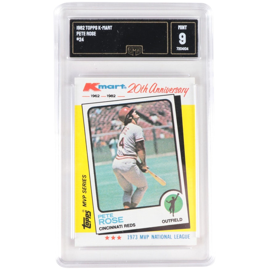 1982 Topps K-Mart Slabbed Pete Rose Baseball Card