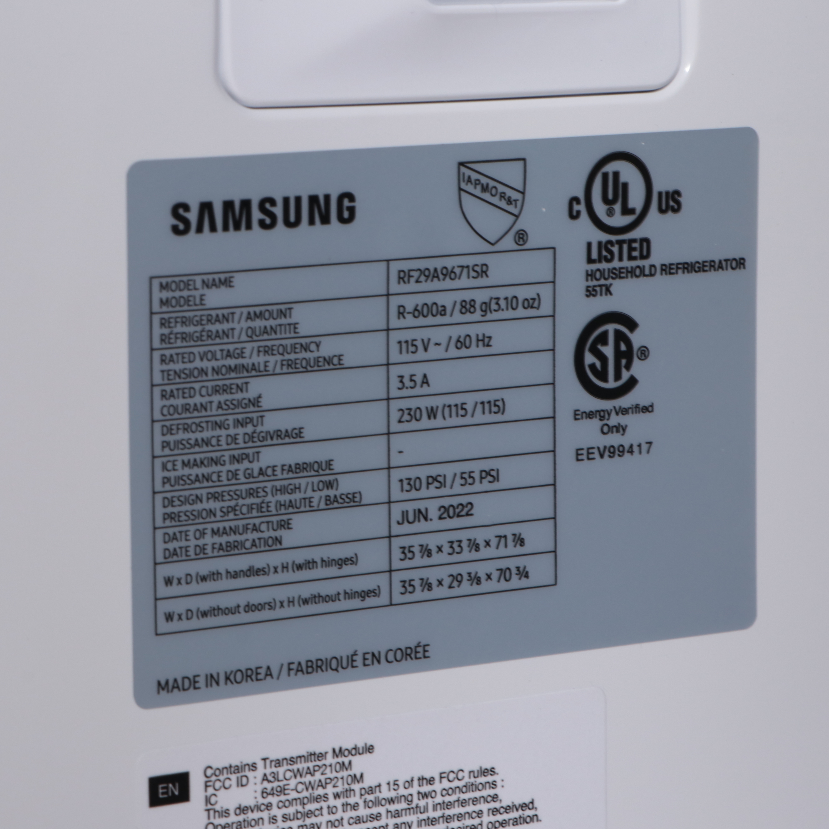 Samsung 29 cu. ft. Smart 4-Door Flex™ Refrigerator in Stainless Steel