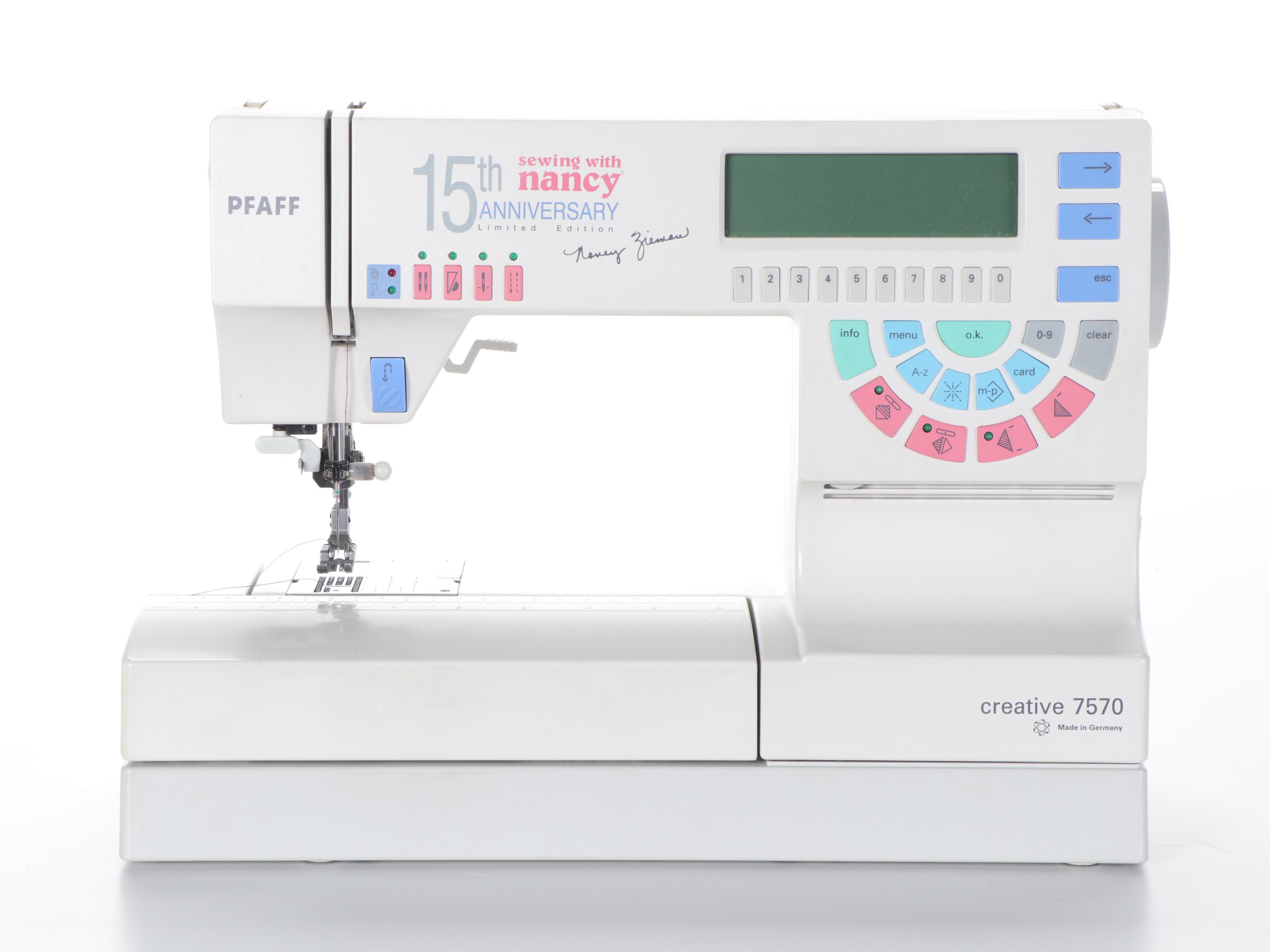 Pfaff Creative 7570 Sewing with Nancy Limited Edition Sewing Machine