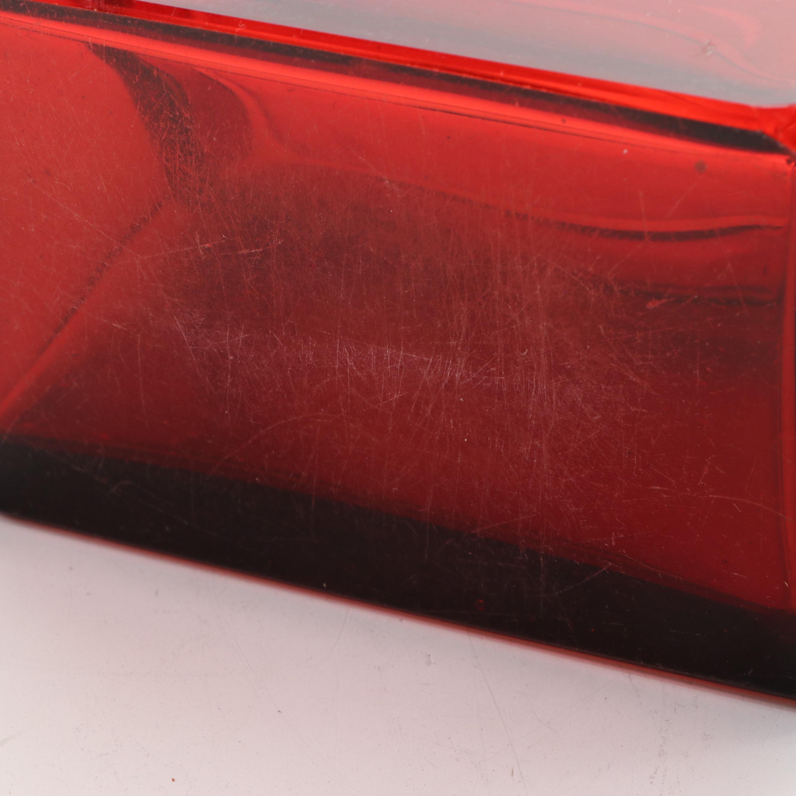 Ruby Glass and Brass Casket Box, Early 20th Century