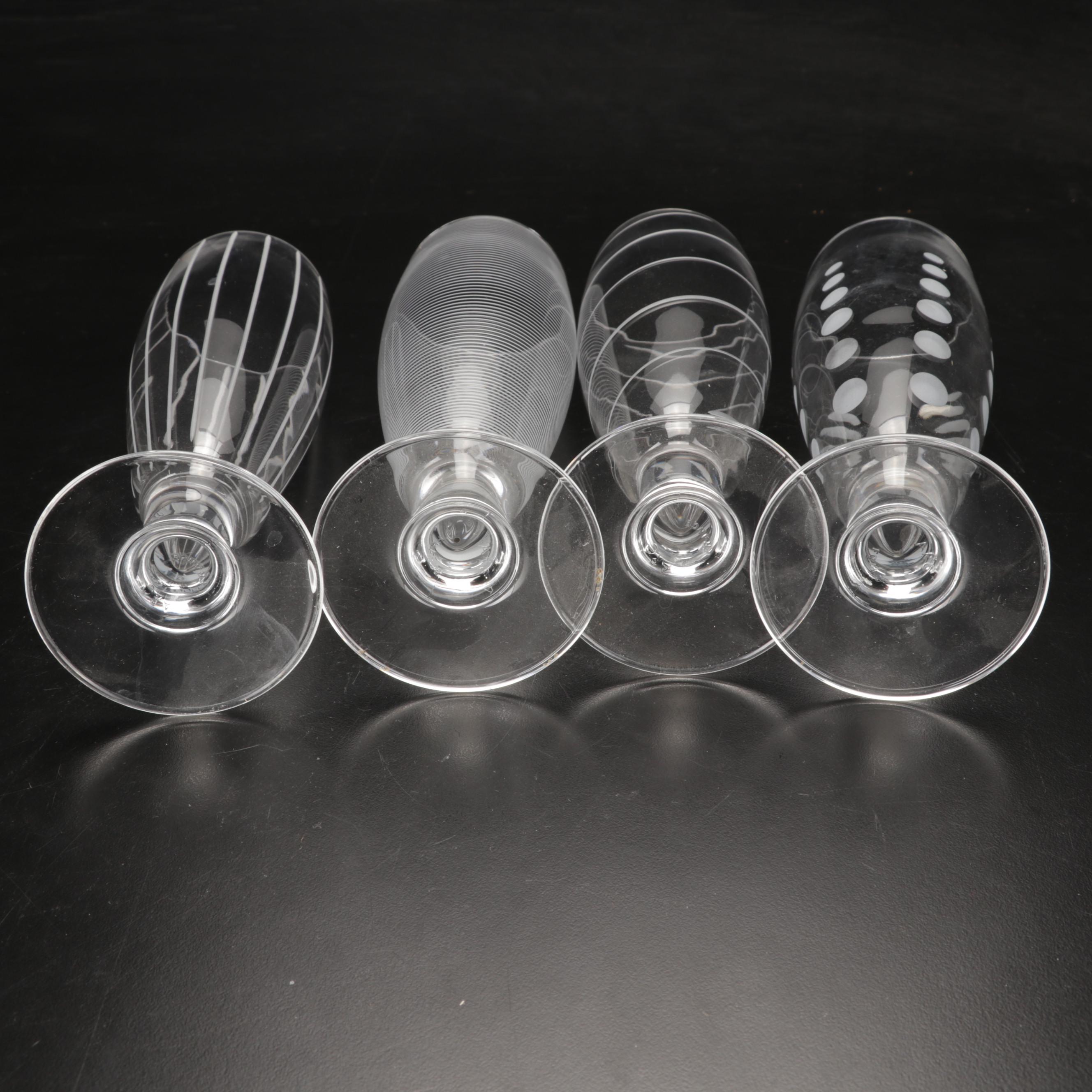 Arcoroc France "Metropolitan" Pilsner Glasses, Shot Glasses, Decanter and Vase