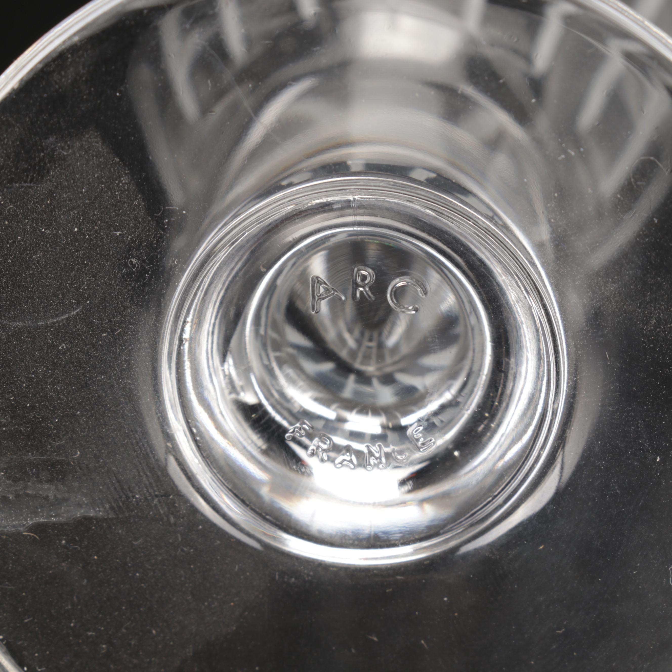 Arcoroc France "Metropolitan" Pilsner Glasses, Shot Glasses, Decanter and Vase