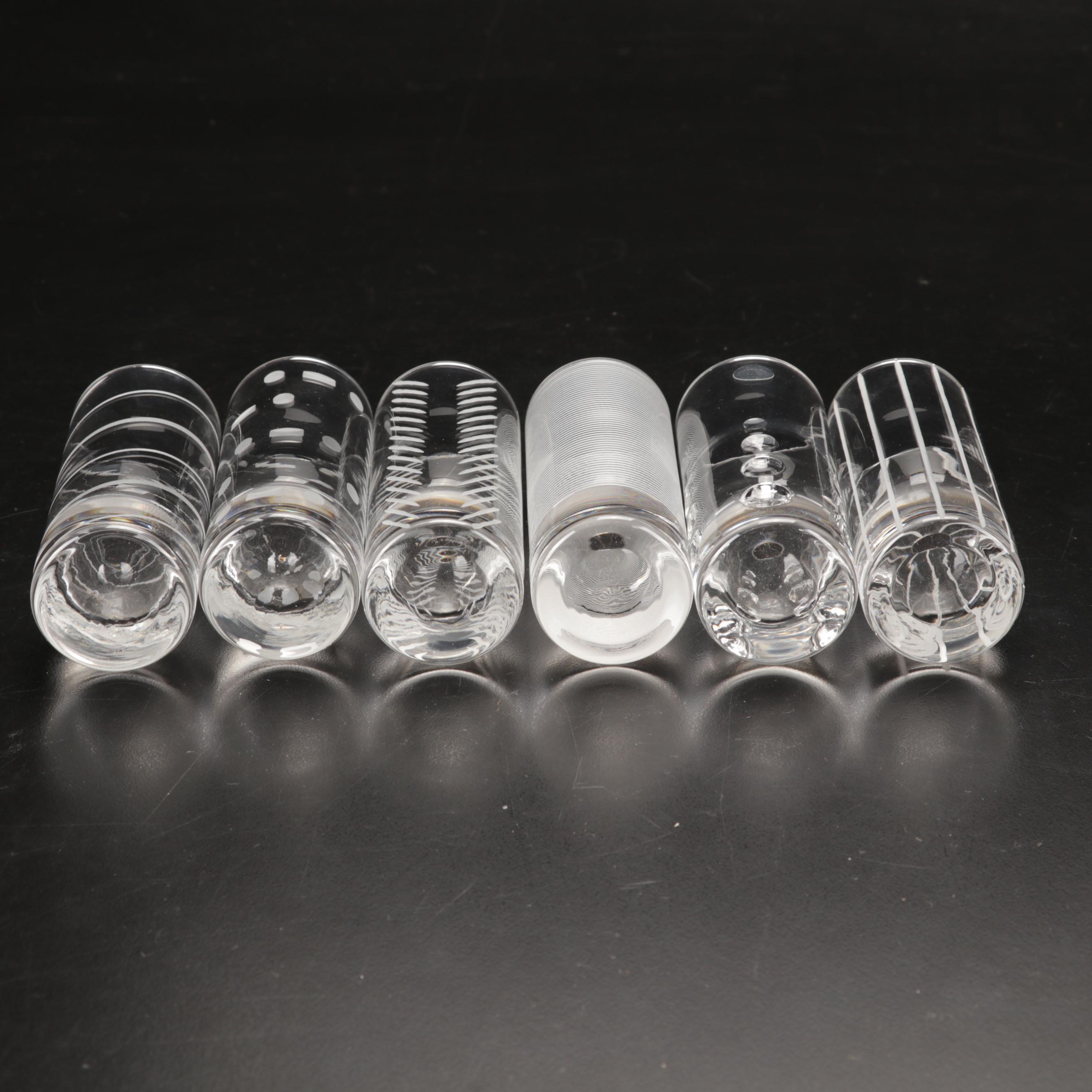 Arcoroc France "Metropolitan" Pilsner Glasses, Shot Glasses, Decanter and Vase