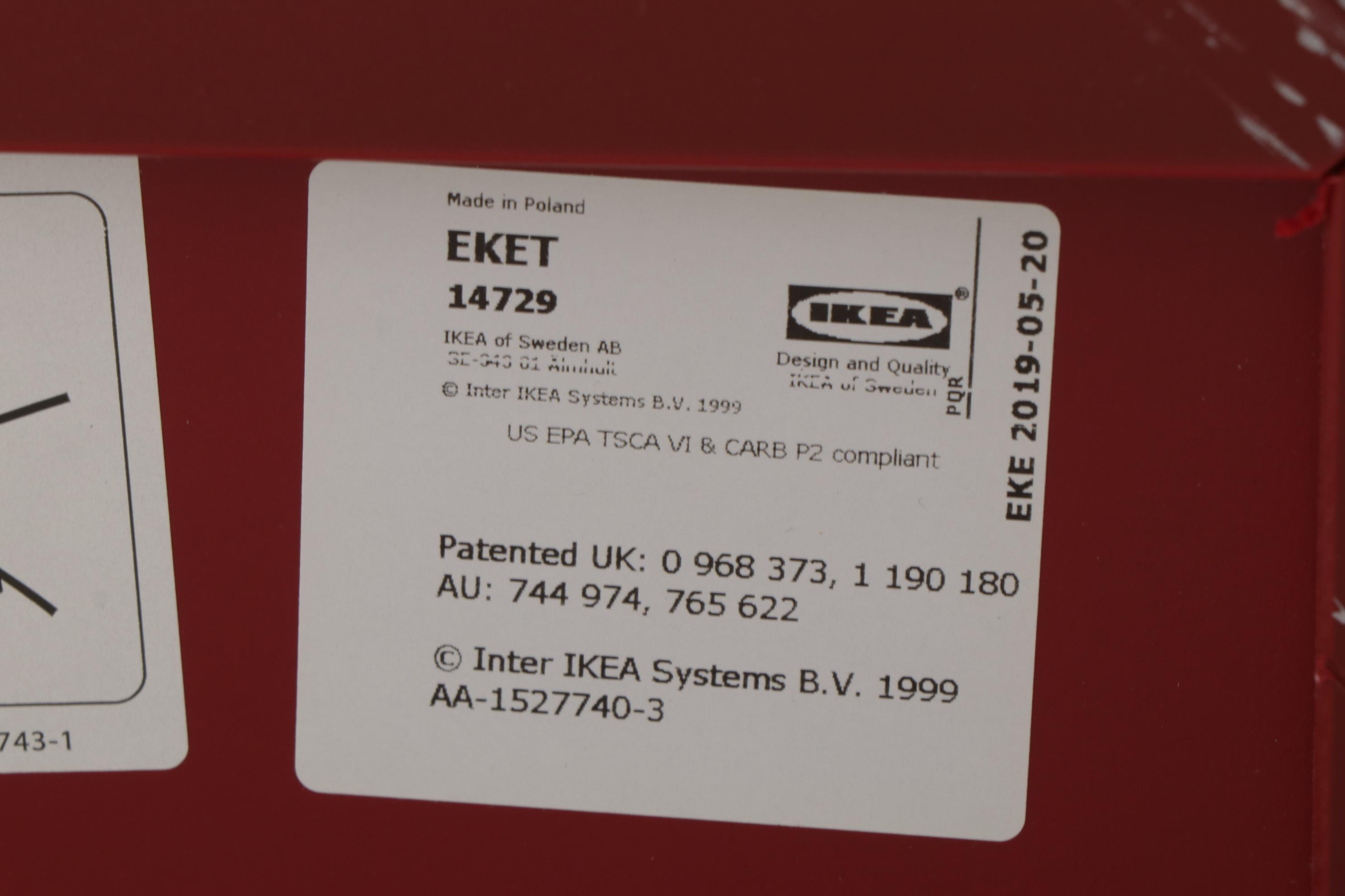 IKEA "Eket" Cube Storage System with White Laminate Tower Bookcase