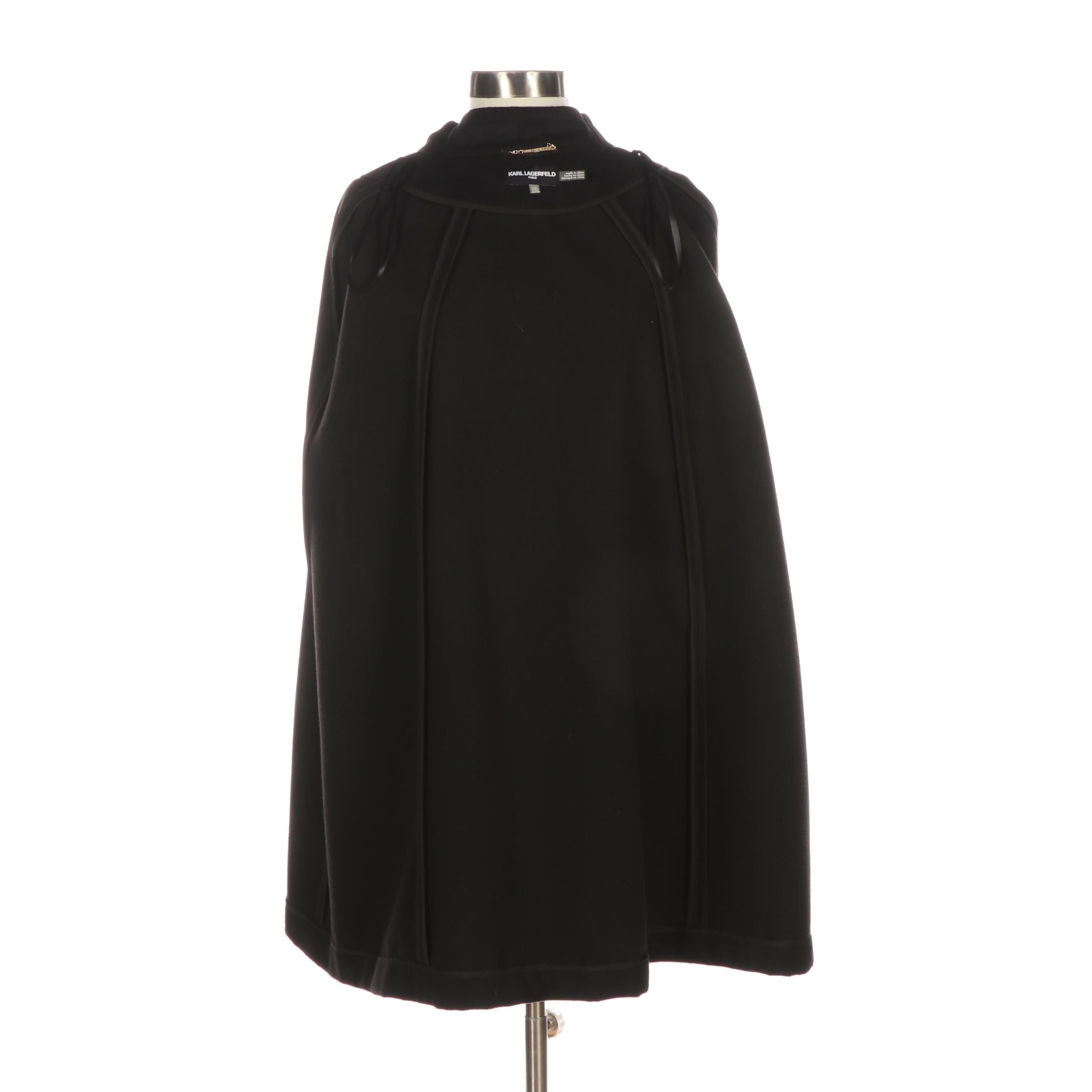 Karl Lagerfeld Brushed Tailored Cape