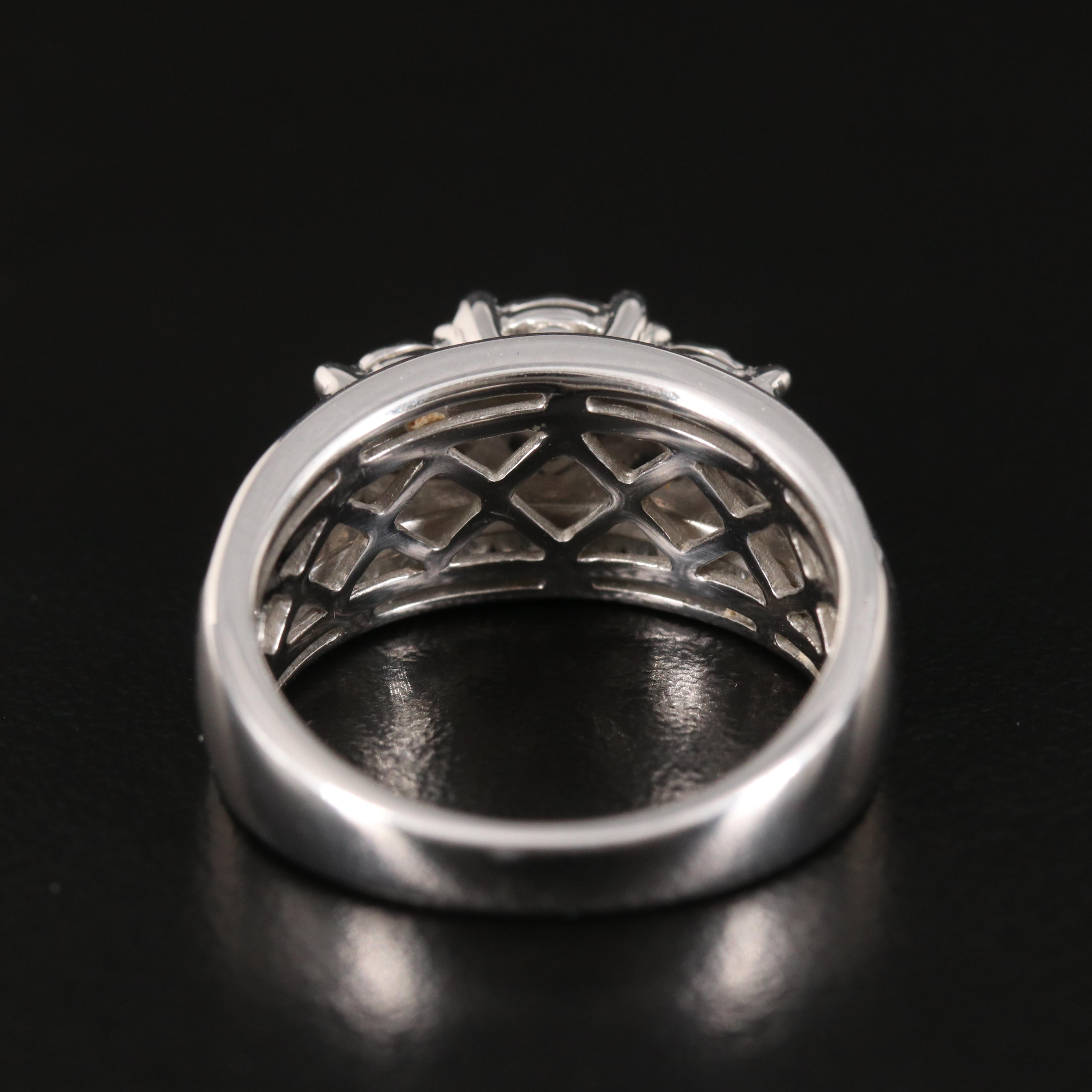 10K Diamond Multi-Row Ring