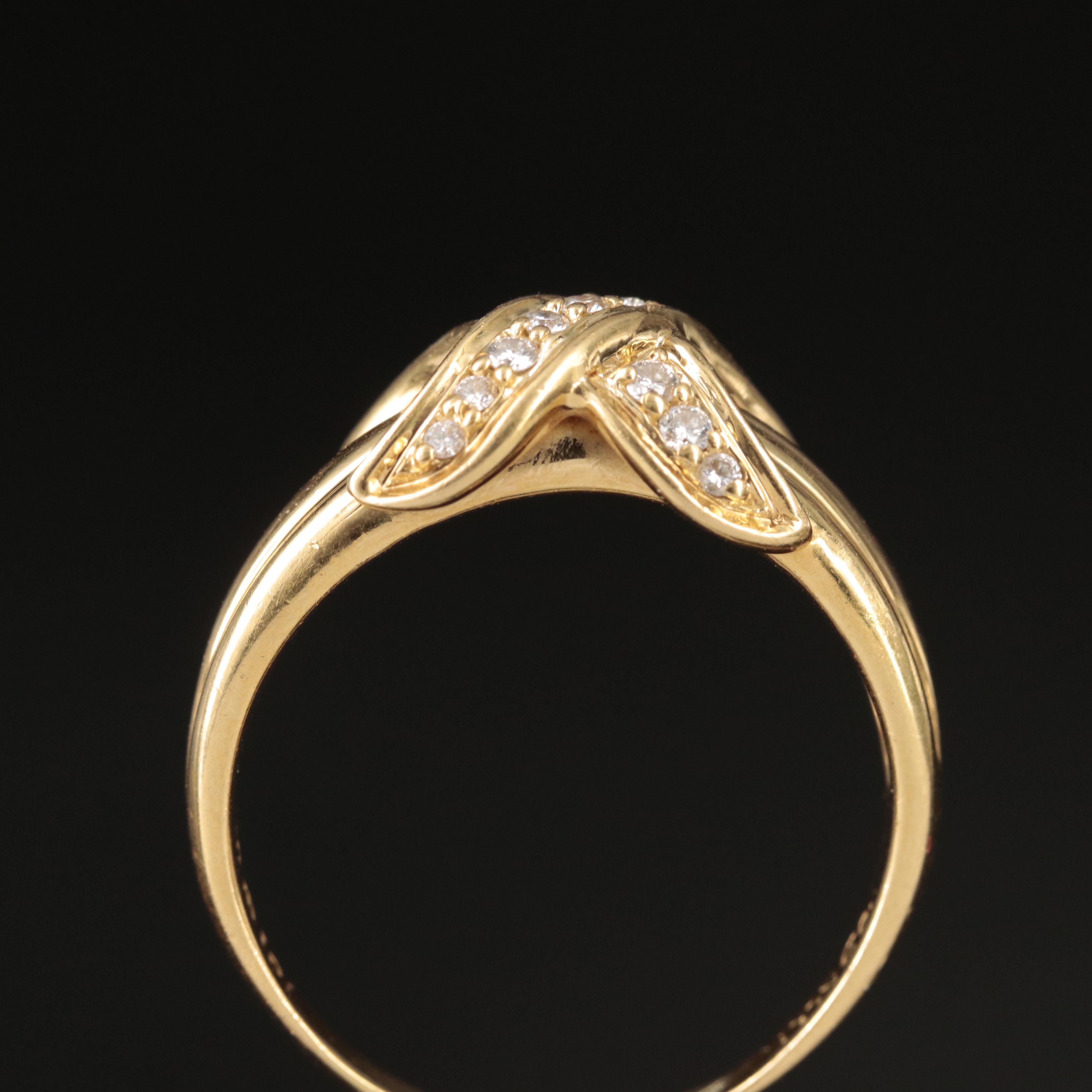 1990s Tiffany & Co. "Signature X" 18K 0.22 CTW Diamond Ring