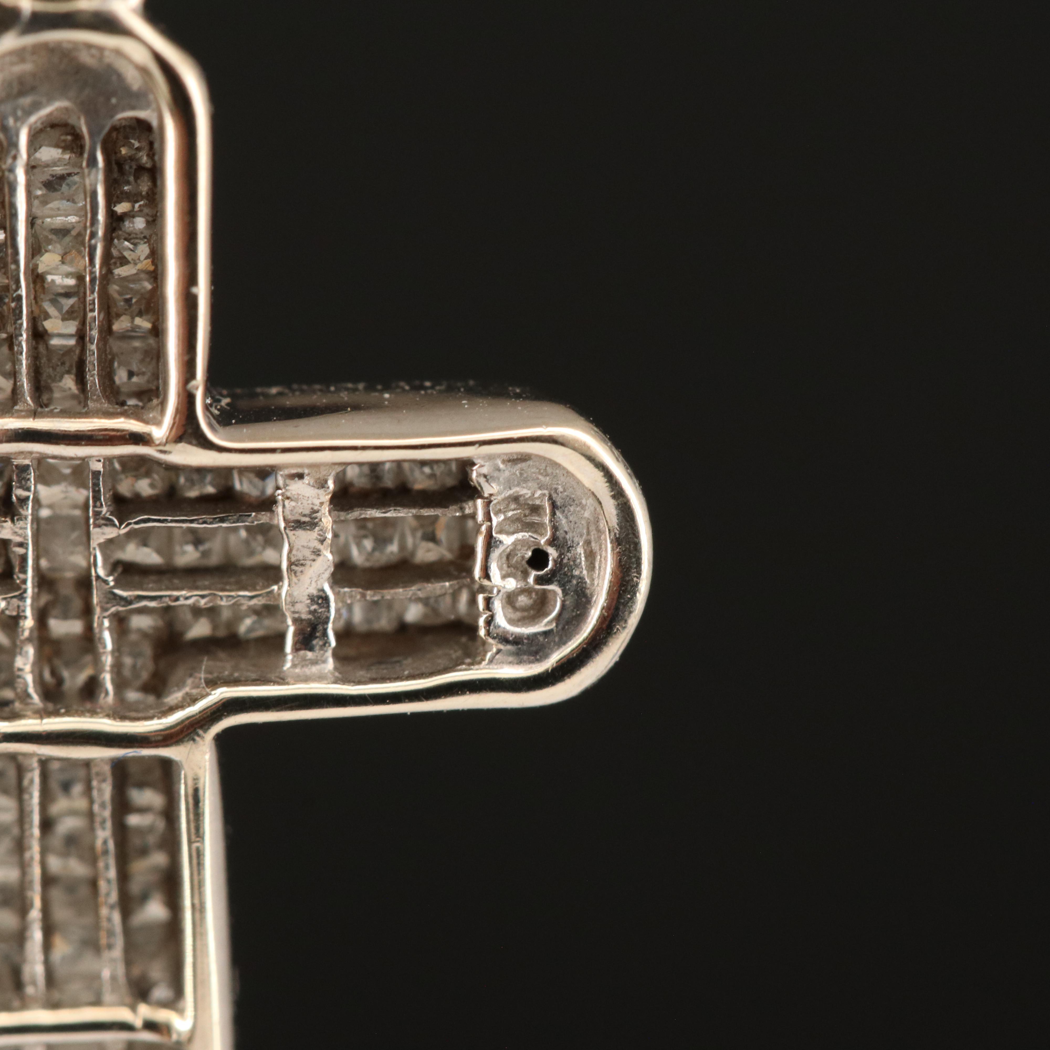 14K Diamond Cross Pendant