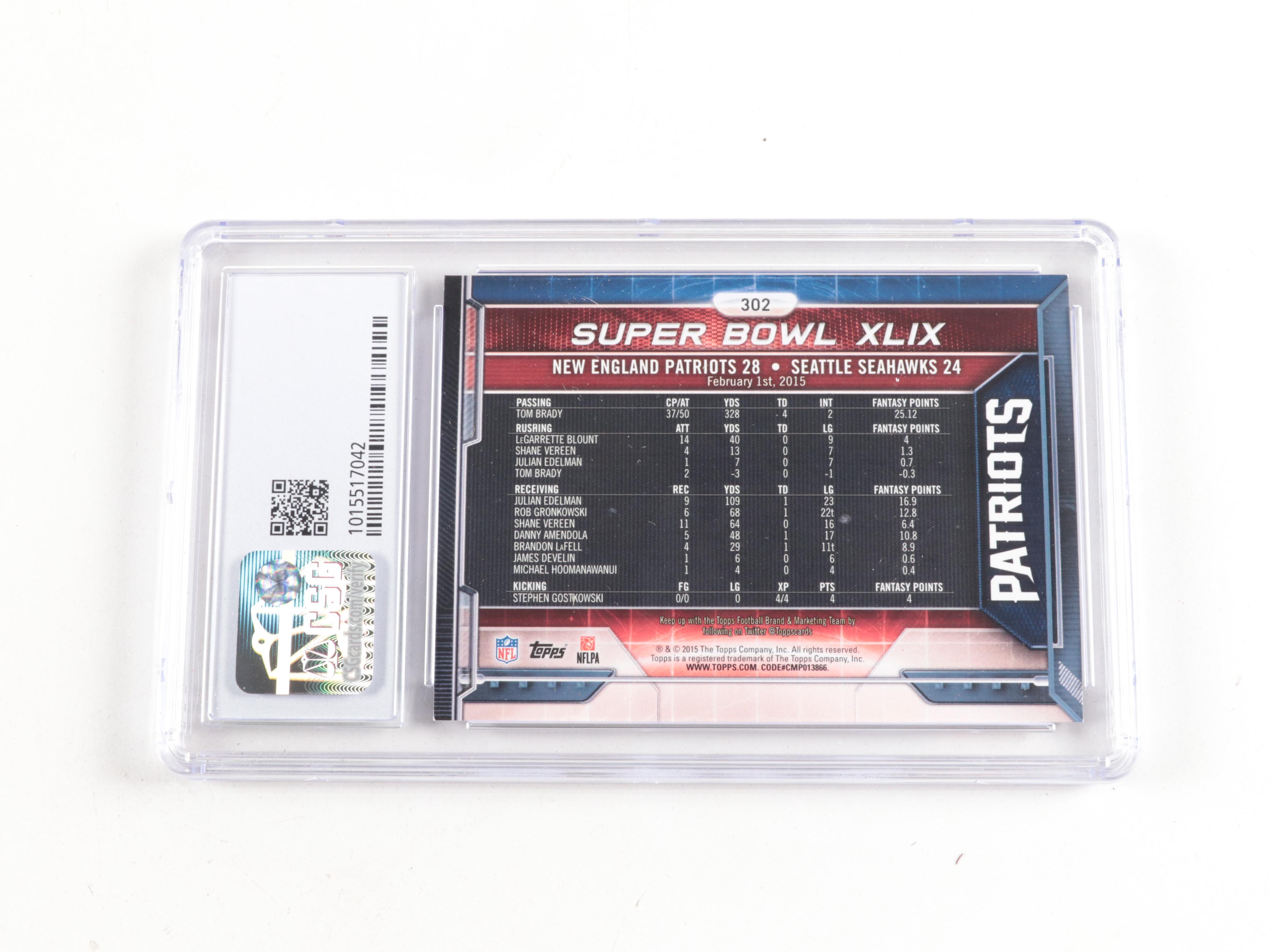 2015 Topps Tom Brady Graded Football Card