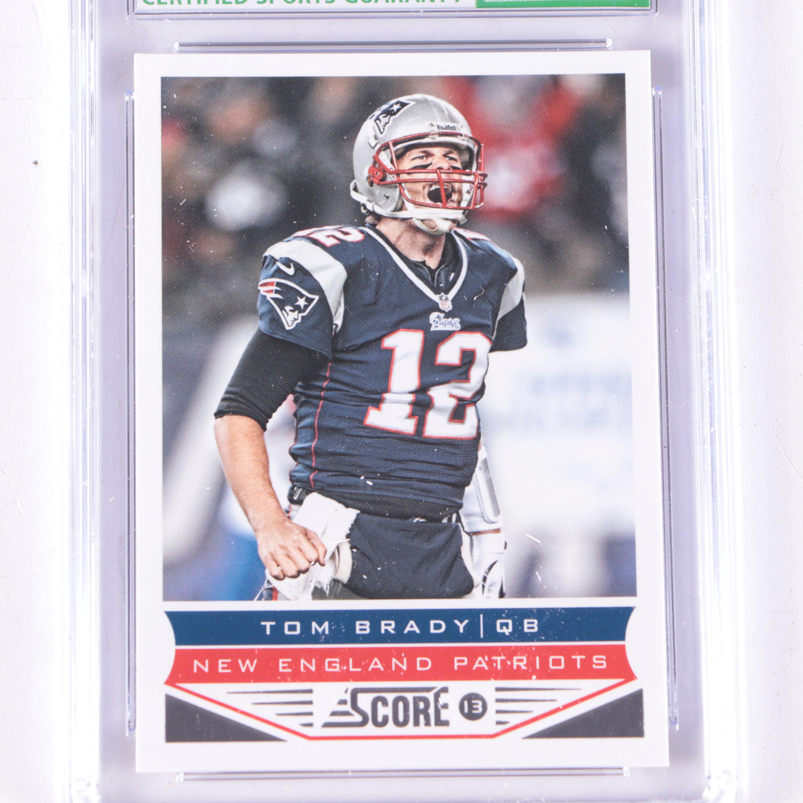 2013 Score Tom Brady Graded Football Card