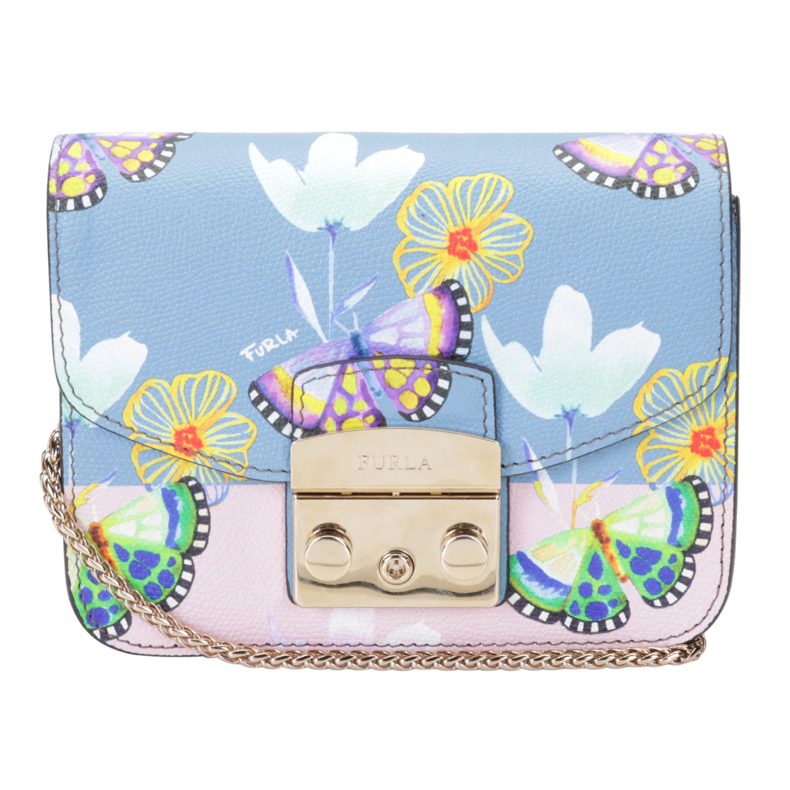Furla Mini Metropolis Crossbody Bag in Butterfly Print