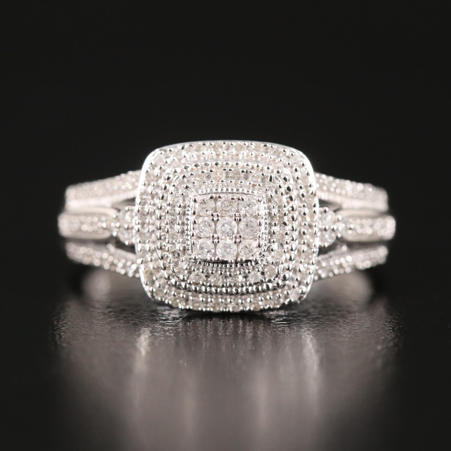 Sterling Diamond Ring