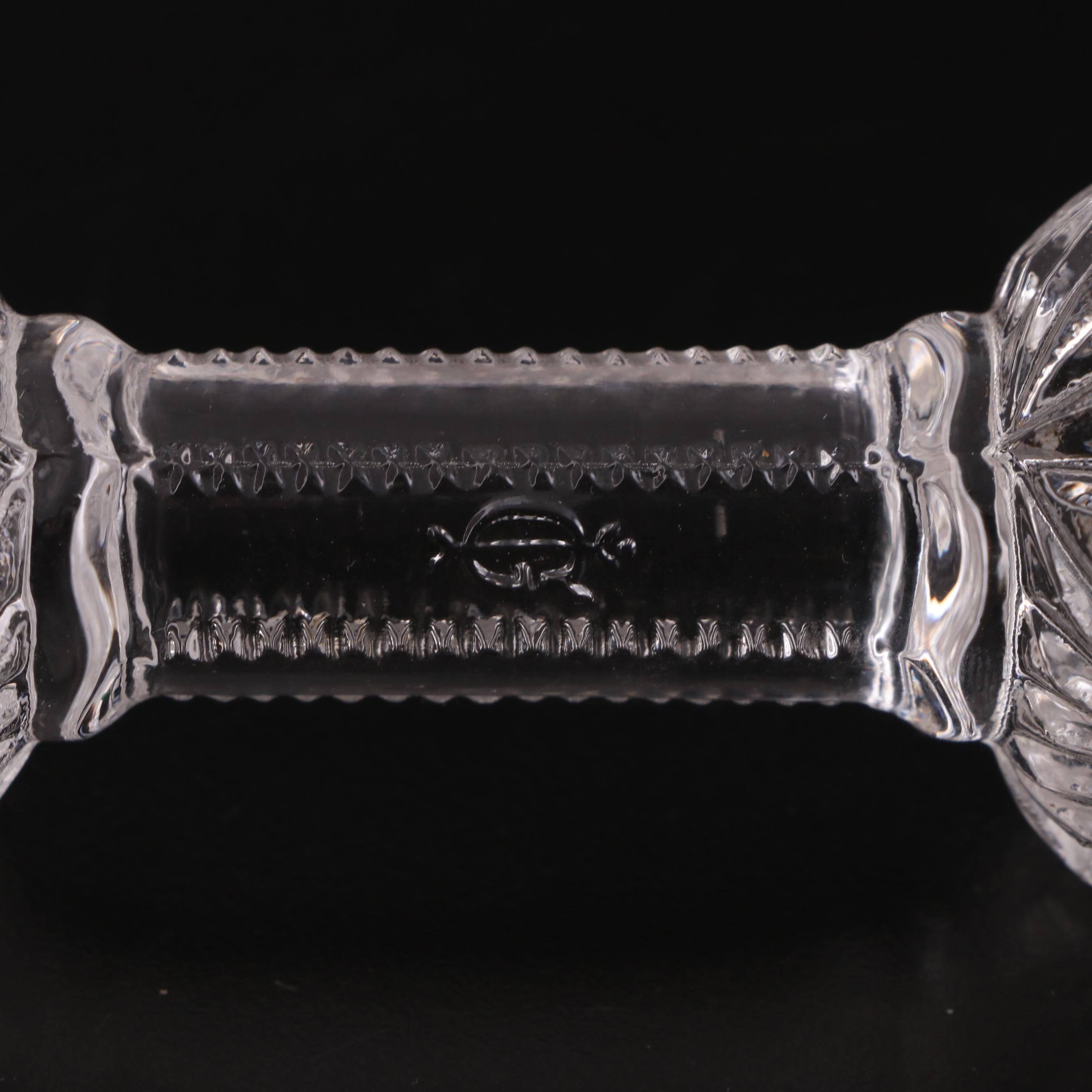 Imperial Pressed Glass Knife Rests with Shell Napkin Rings