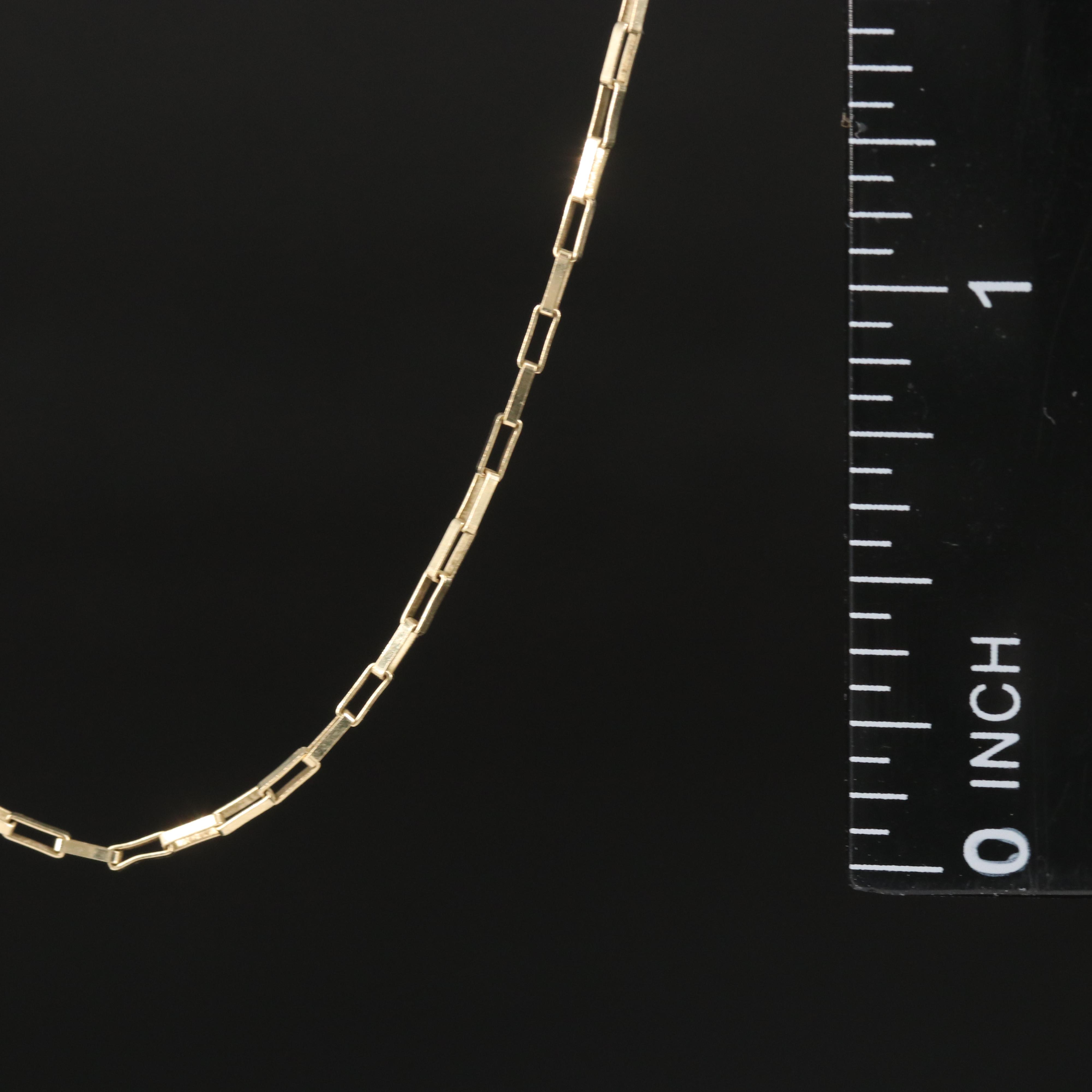 14K Elongated Box Chain Neklace