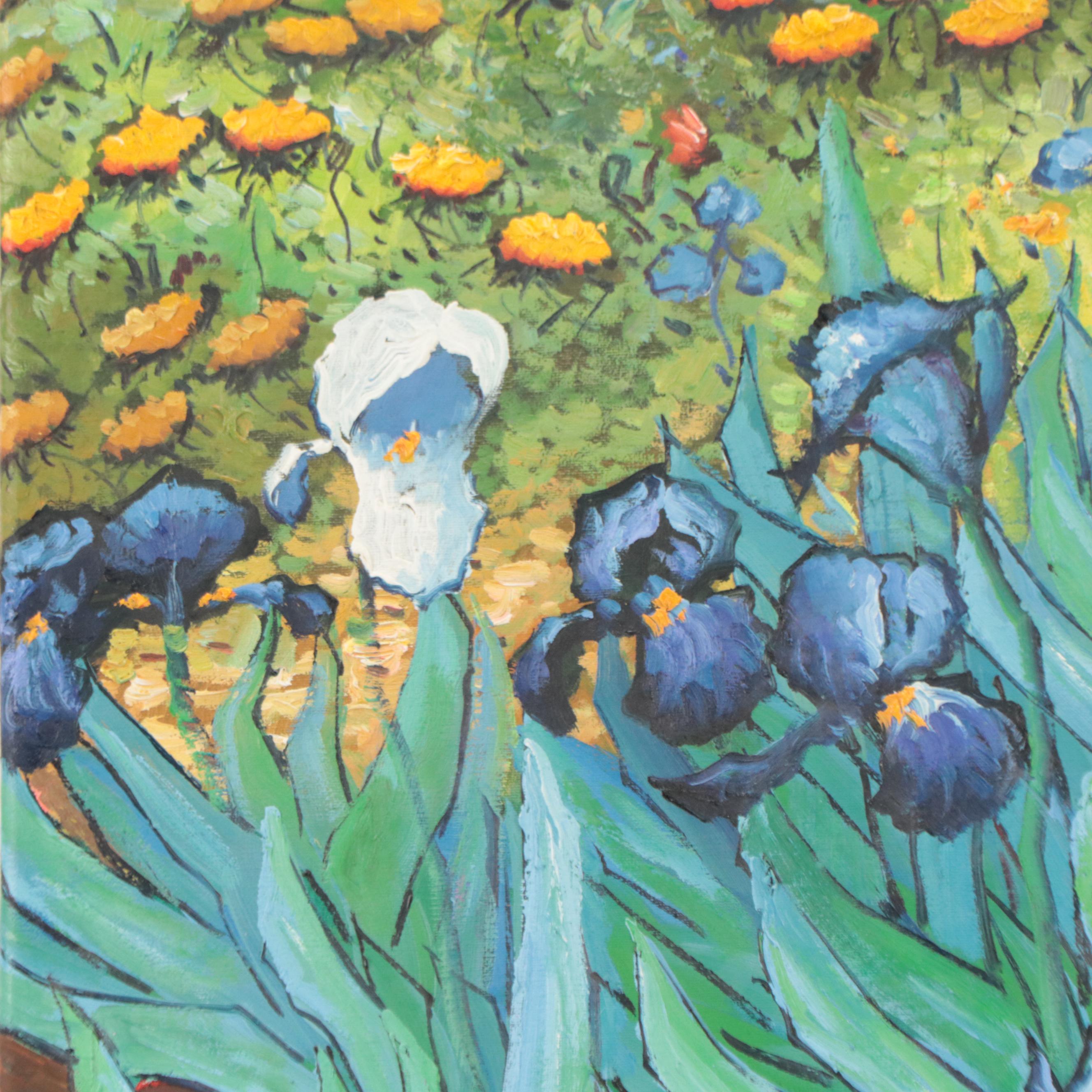 Oil Painting After Vincent van Gogh "Irises"